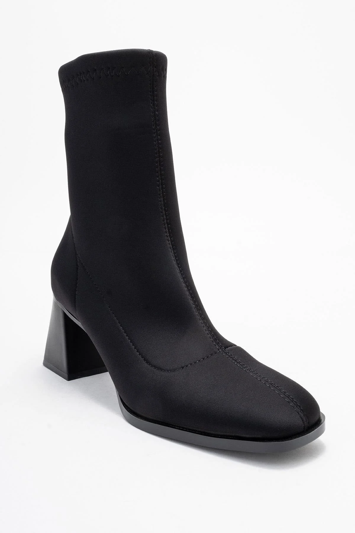 Plesa - Black Scuba Block Heel Boot (Women) - Image 3