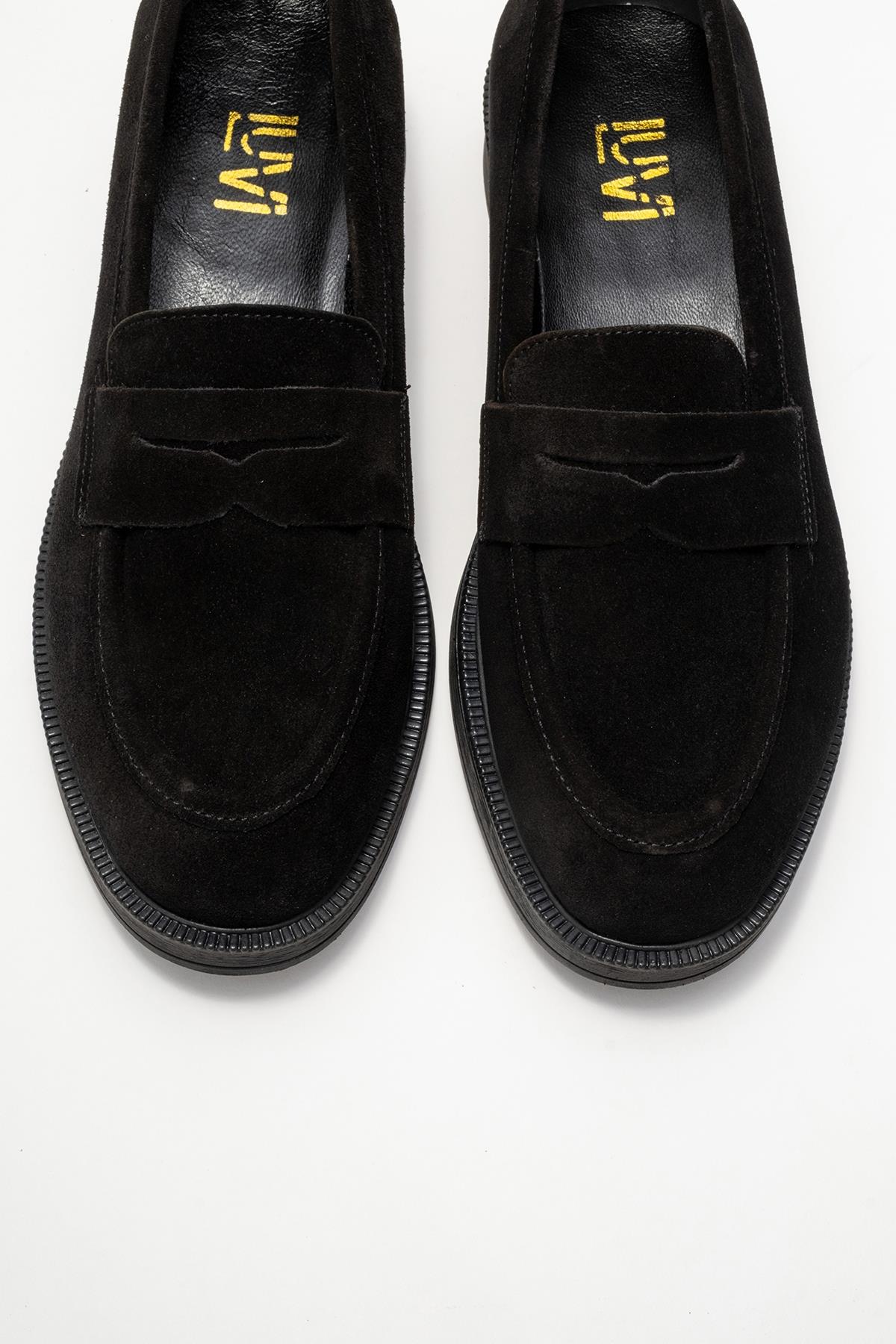 Bree - Black Genuine Leather Loafer Shoe (Women) - Image 2