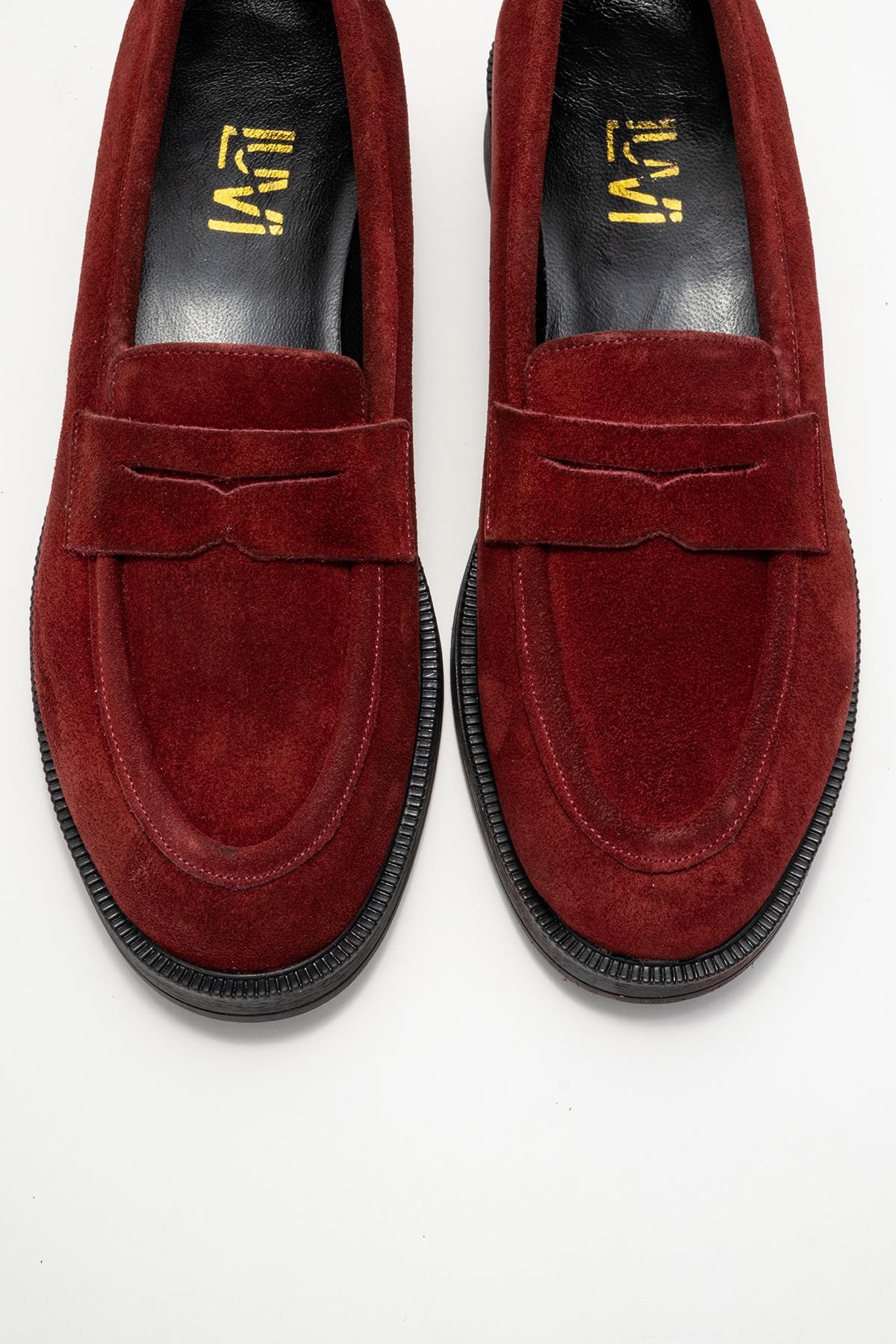 Bree - Burgundy Genuine Leather Loafer Shoe (Women) - Image 2