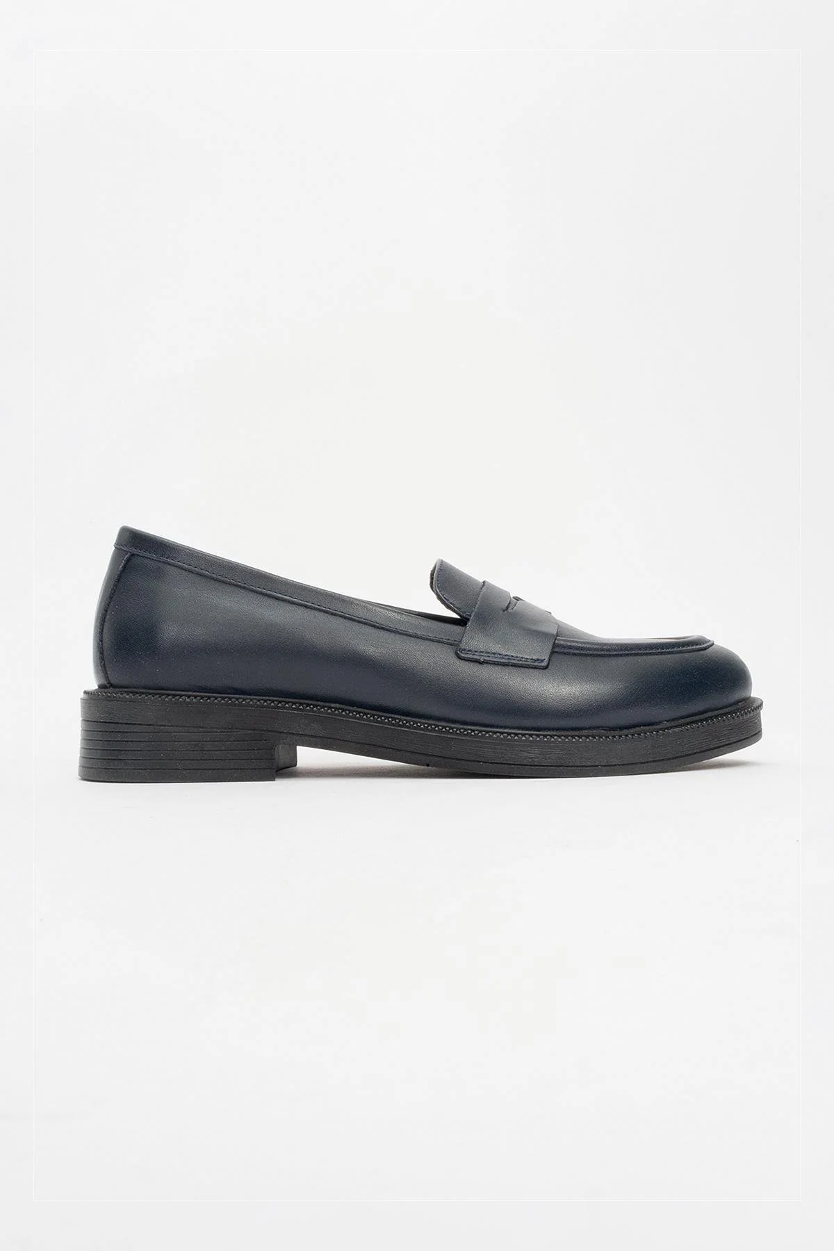 Bree - Navy Genuine Leather Loafer (Women) - Image 4