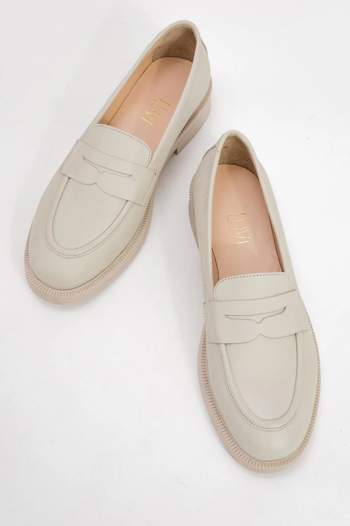 Bree - Off-White Genuine Leather Loafer Shoe (Women) - Image 2