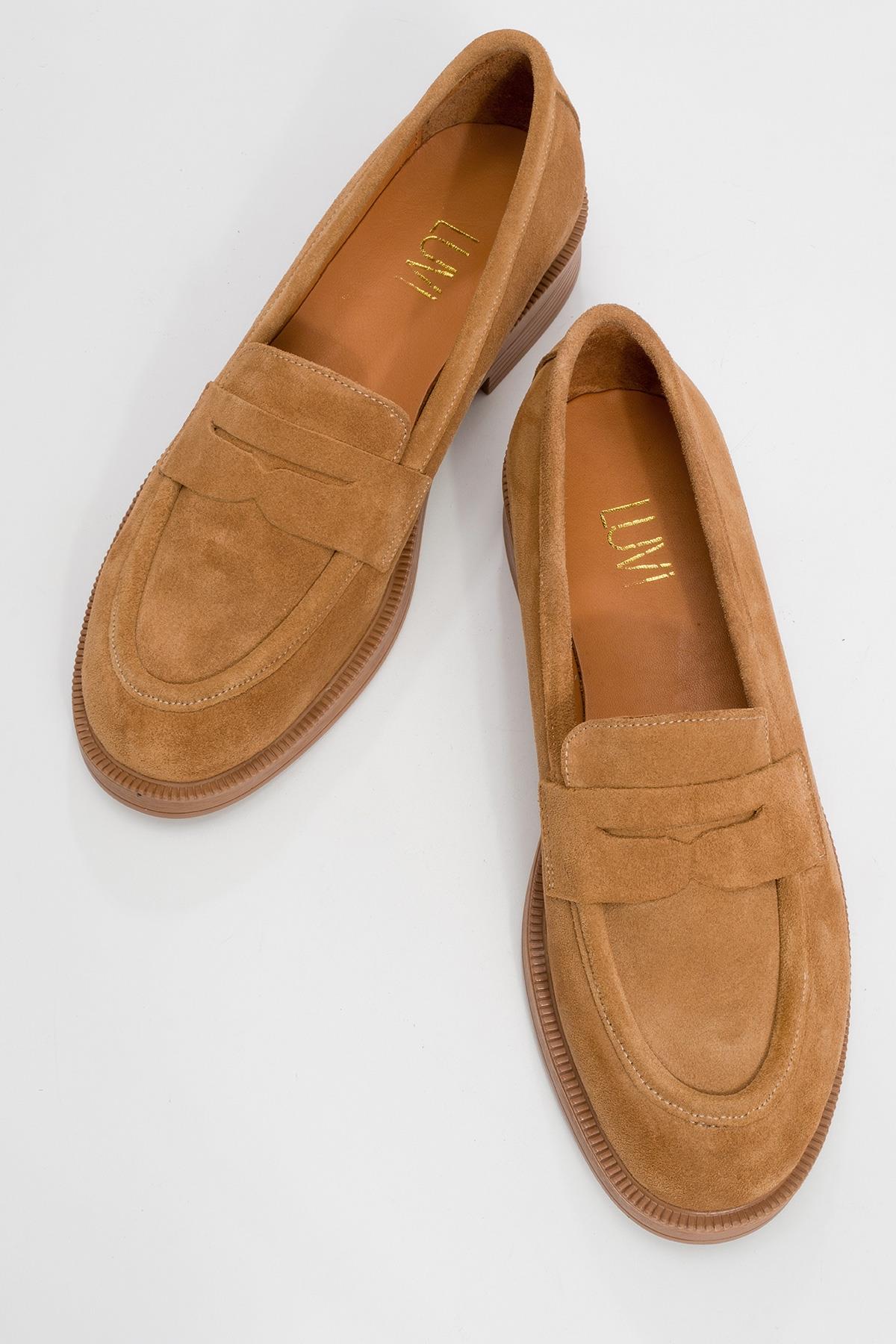 Bree - Taupe Suede Genuine Leather Loafer (Women) - Image 2