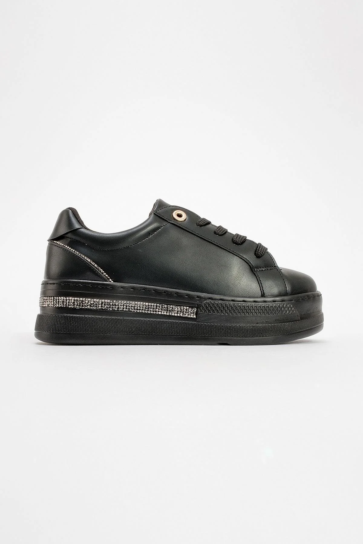 Poem - Black Embellished Chunky Platform Sneaker (Women) - Image 4