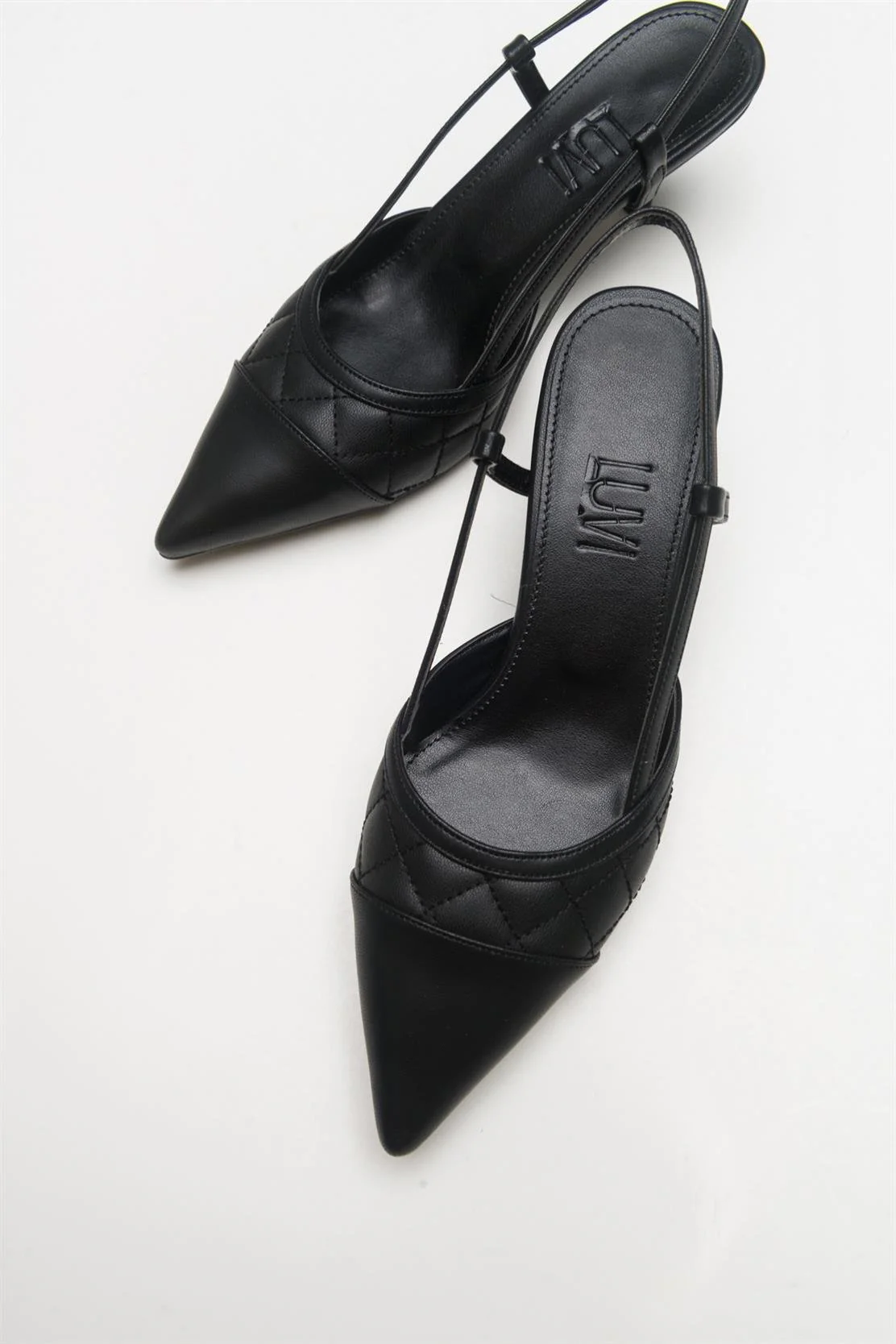 Point - Black Heeled Shoe (Women) - Image 5