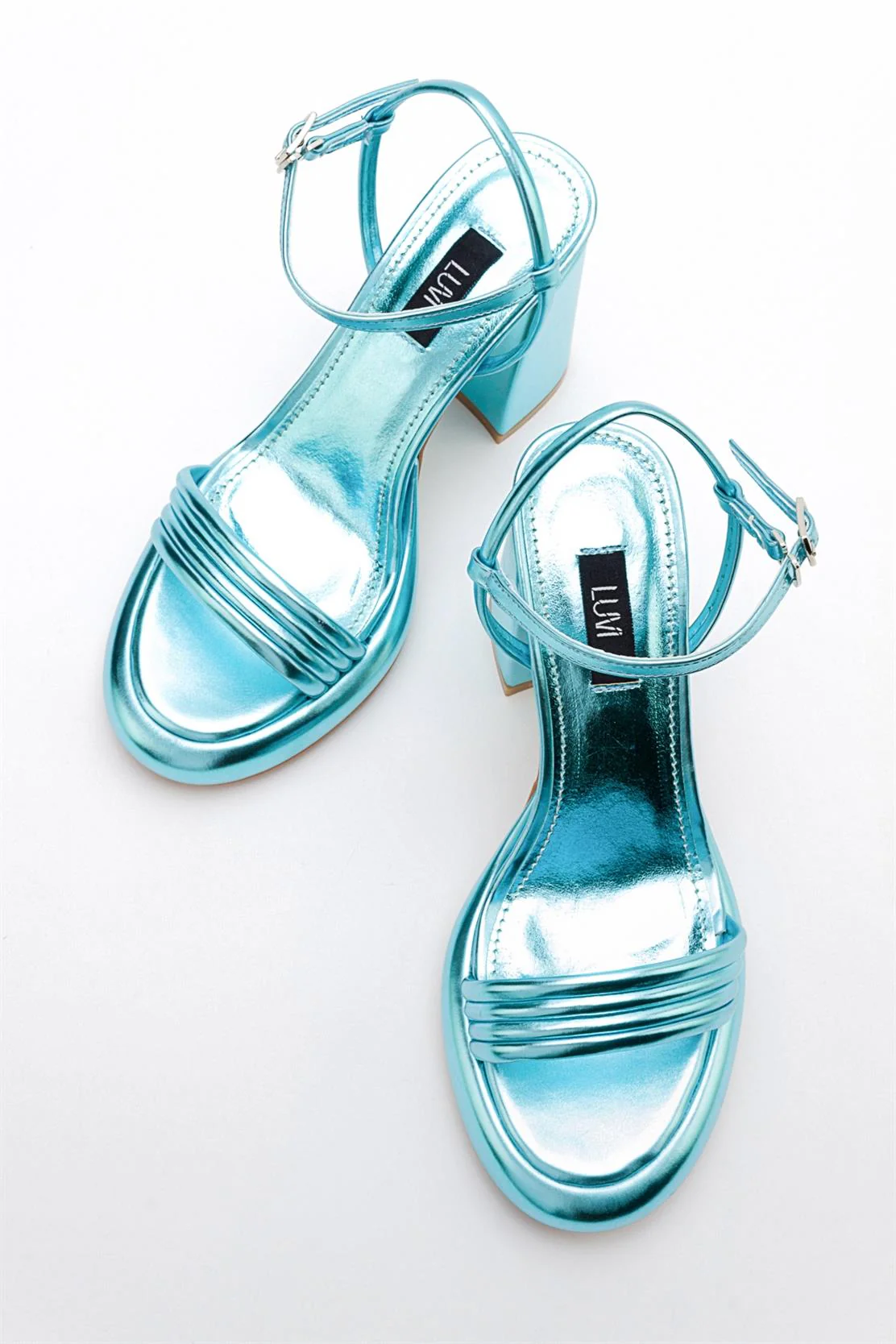 Posse - Baby Blue Metallic Heeled Shoe (Women) - Image 4