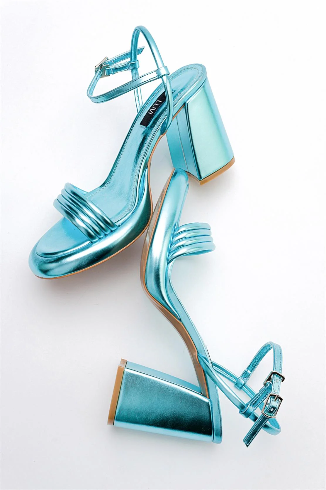 Posse - Baby Blue Metallic Heeled Shoe (Women) - Image 6