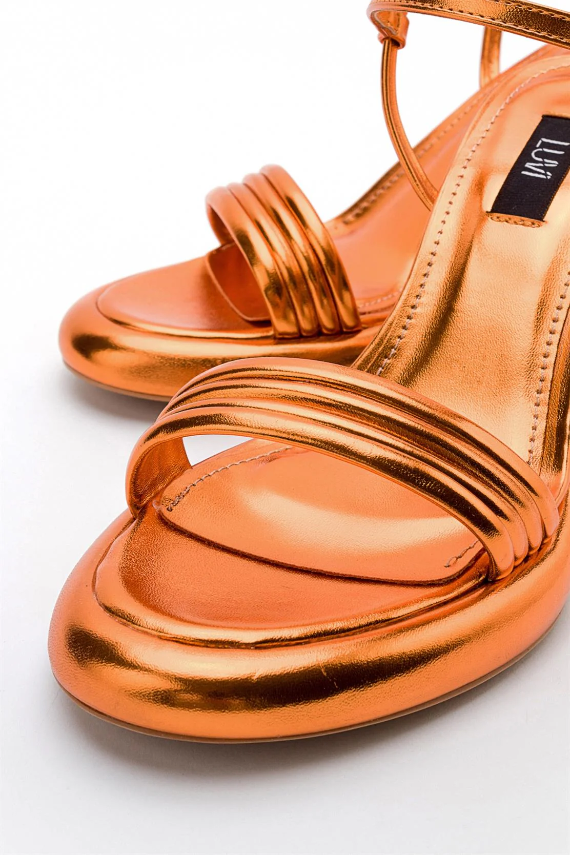 Posse - Orange Metallic Heeled Shoe (Women) - Image 4