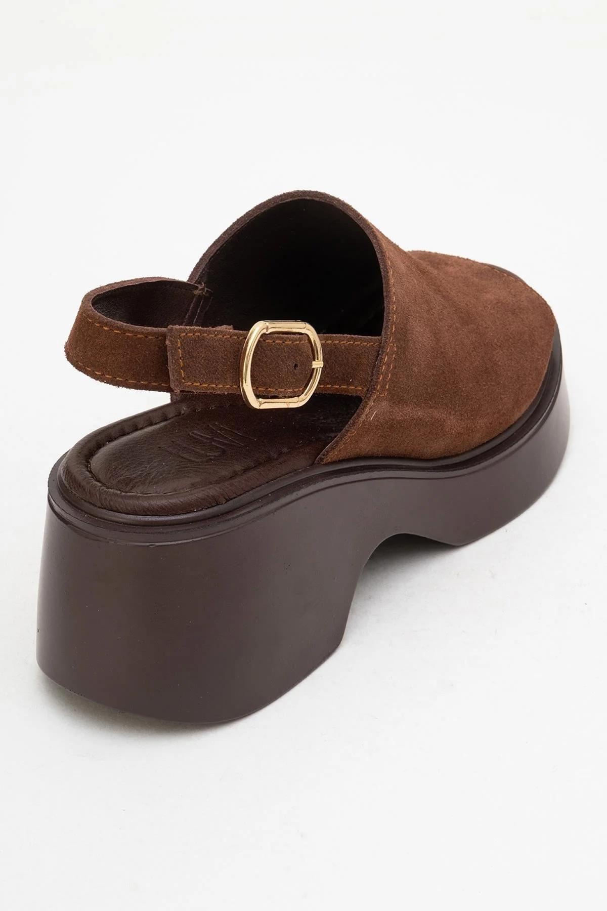 Power - Brown Suede Leather Platform Wedges (Women) - Image 5