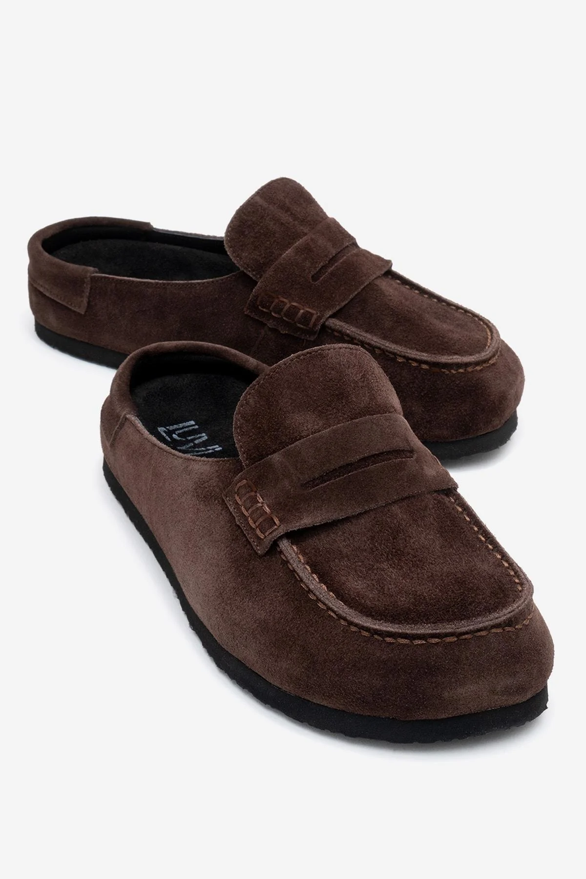 Priva - Brown Suede Genuine Leather Slipper (Women)