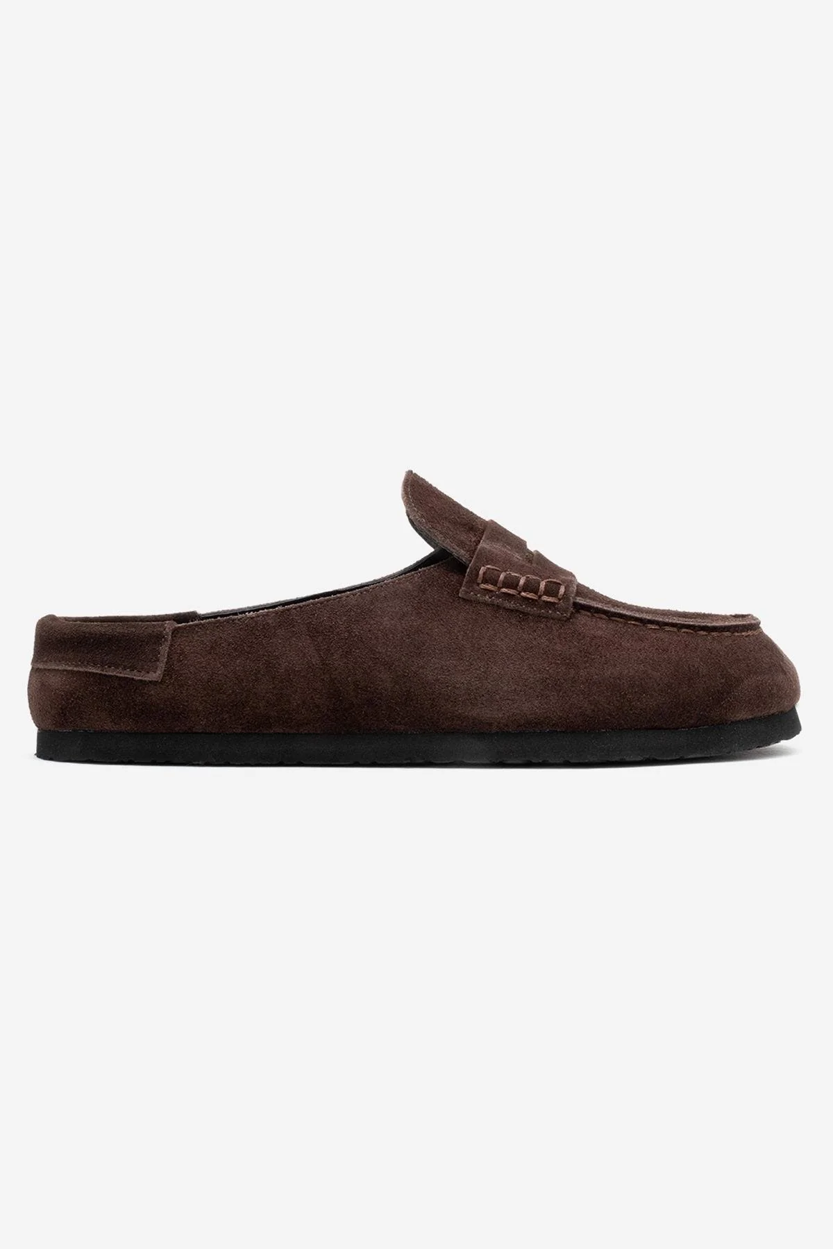 Priva - Brown Suede Genuine Leather Slipper (Women) - Image 6