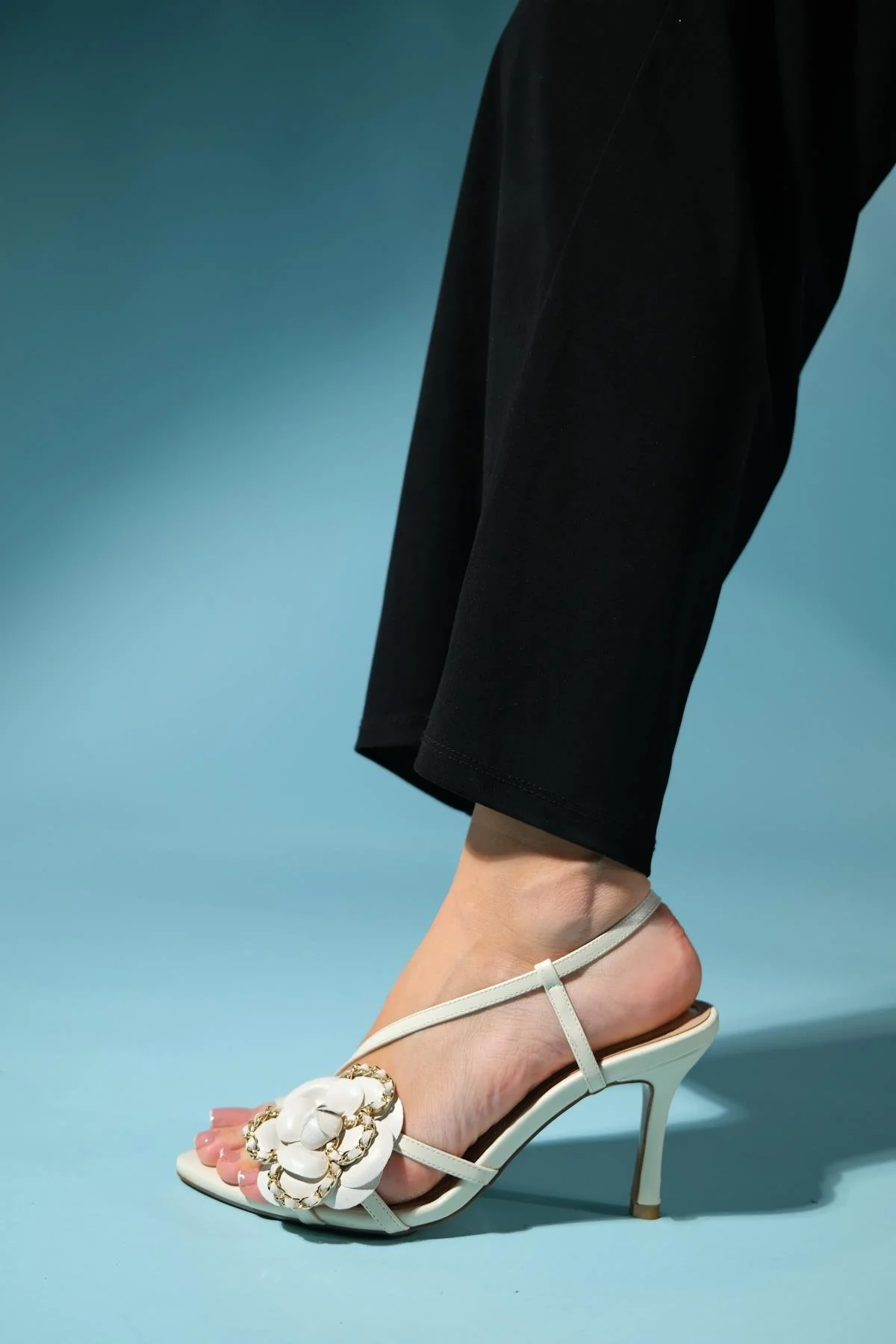 Publi - Beige Stiletto Heeled Shoe (Women) - Image 3