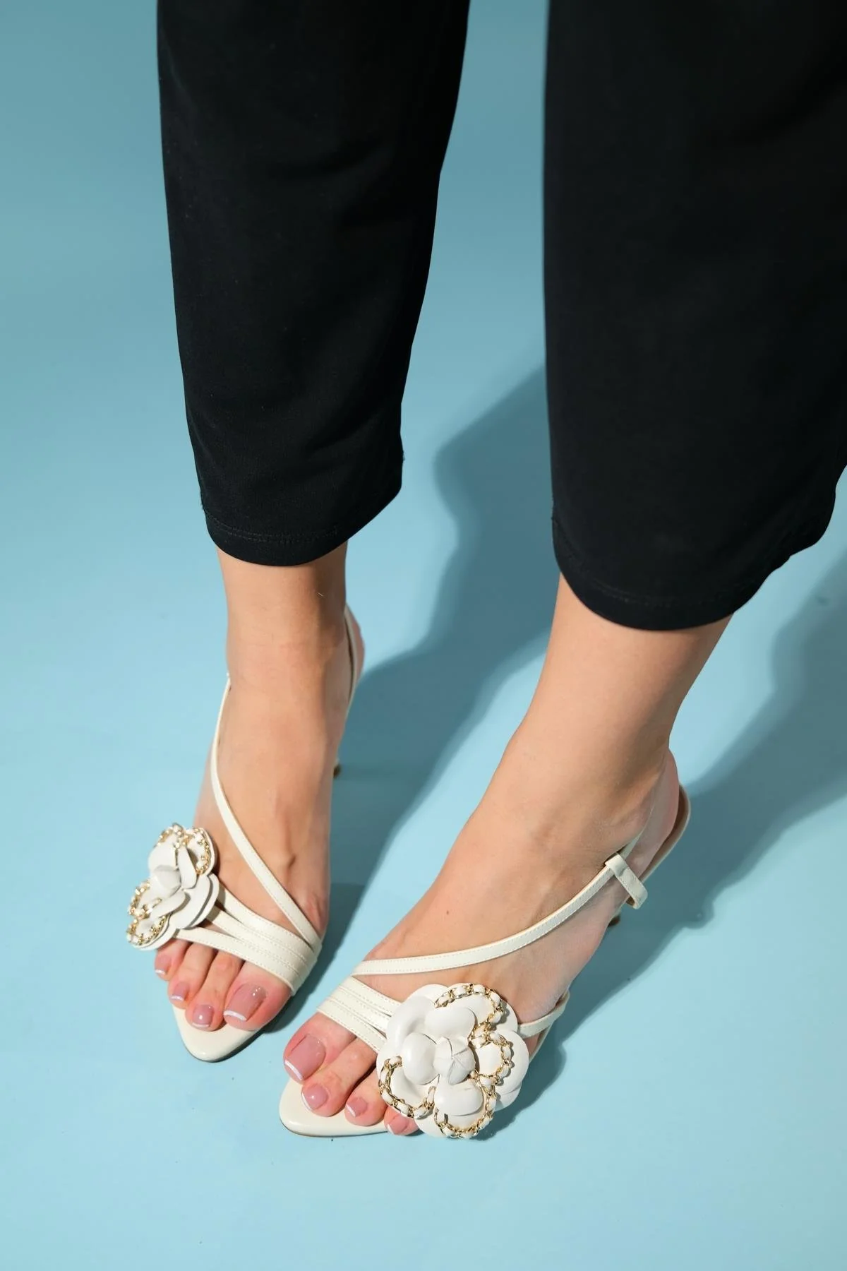 Publi - Beige Stiletto Heeled Shoe (Women) - Image 4