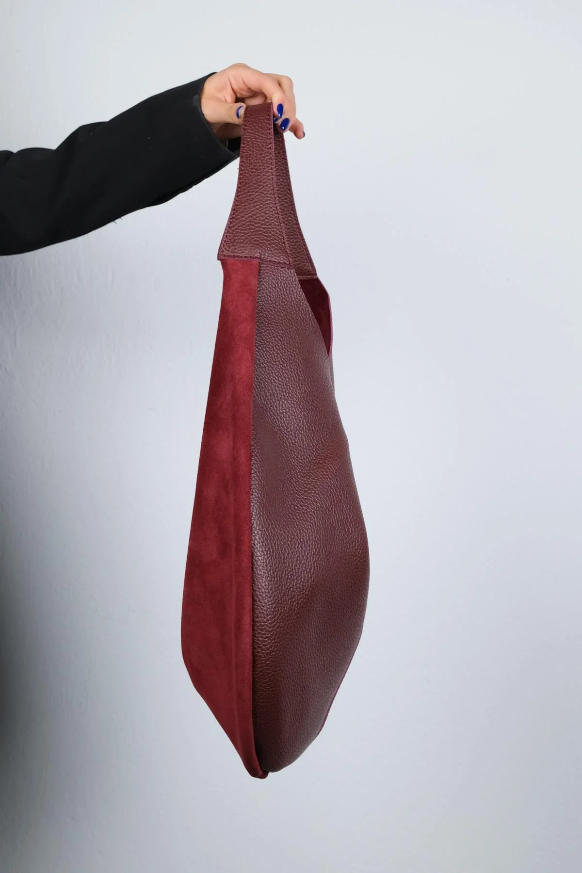 PUJA - Burgundy Genuine Leather Shoulder Bag (Women) - Image 2