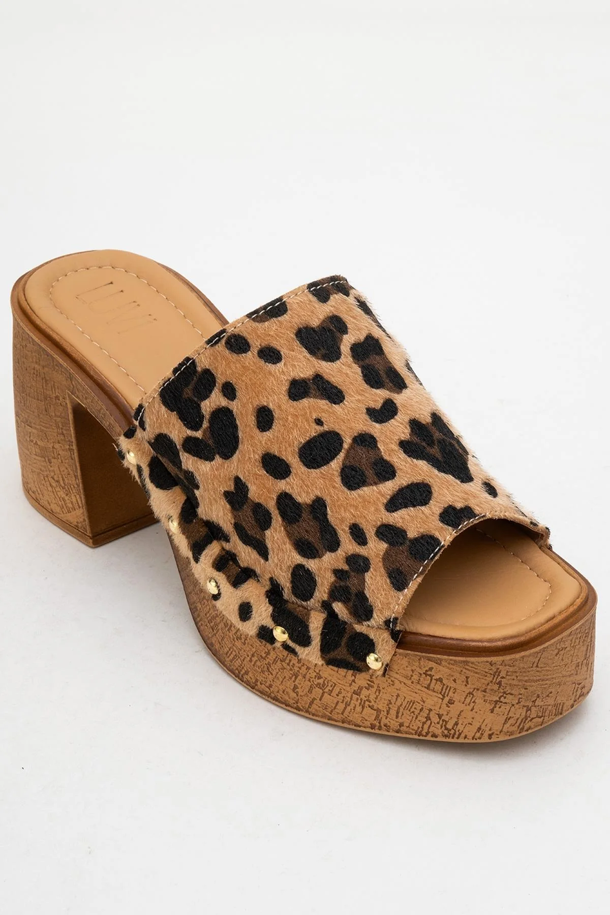 Pull - Leopard Suede Leather Heeled Mules (Women) (Copy) - Image 3