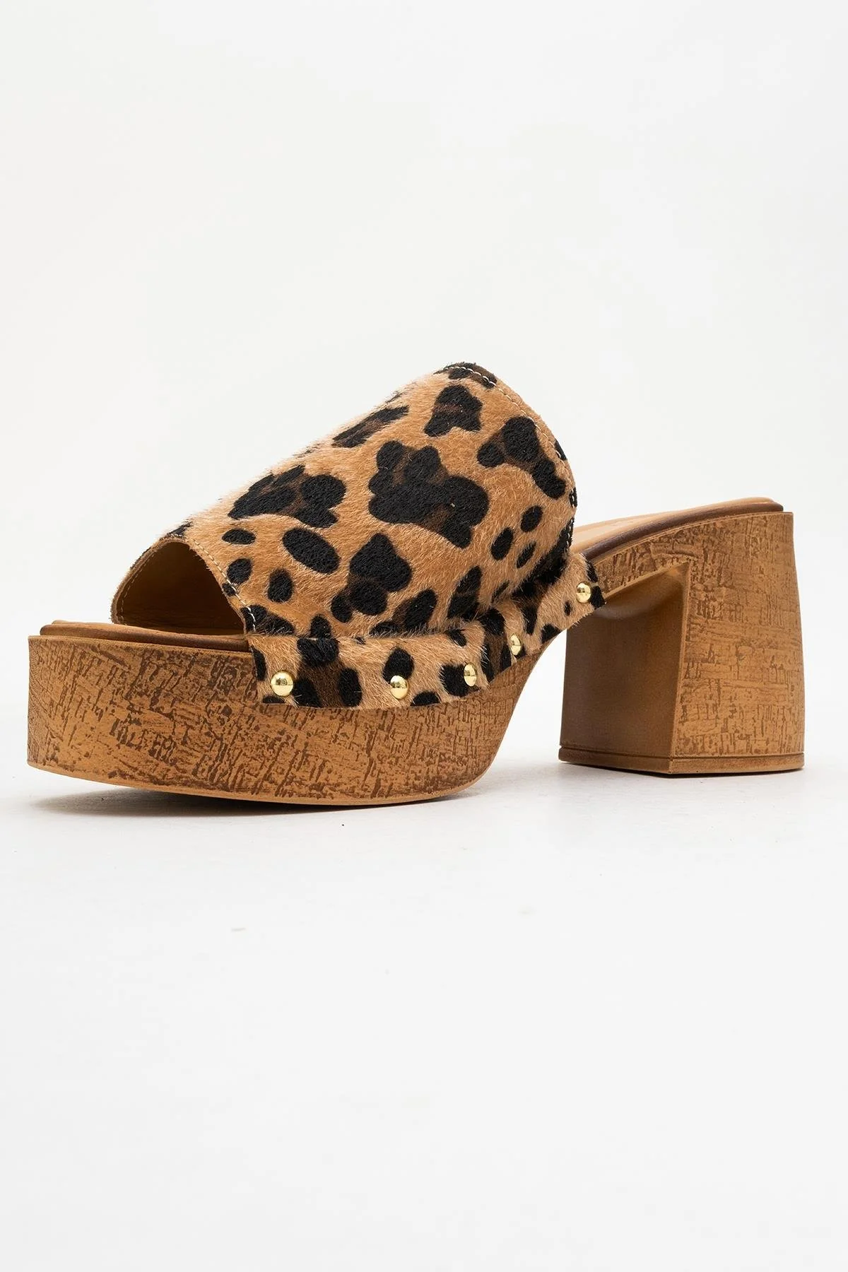 Pull - Leopard Suede Leather Heeled Mules (Women) (Copy) - Image 4