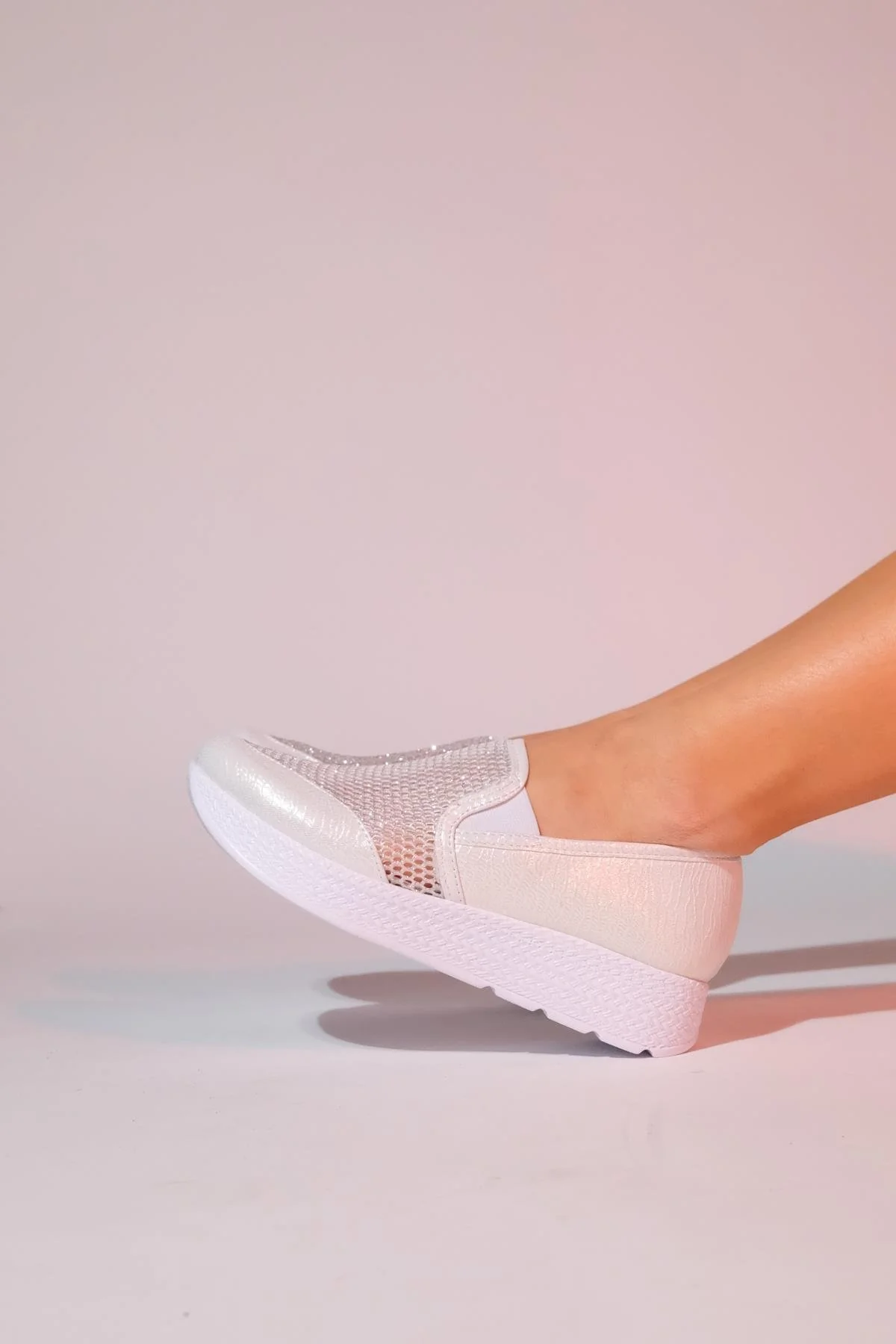 Purcan - Pearl Glitter Mesh Chunky Sole Casual Shoe (Women) - Image 2