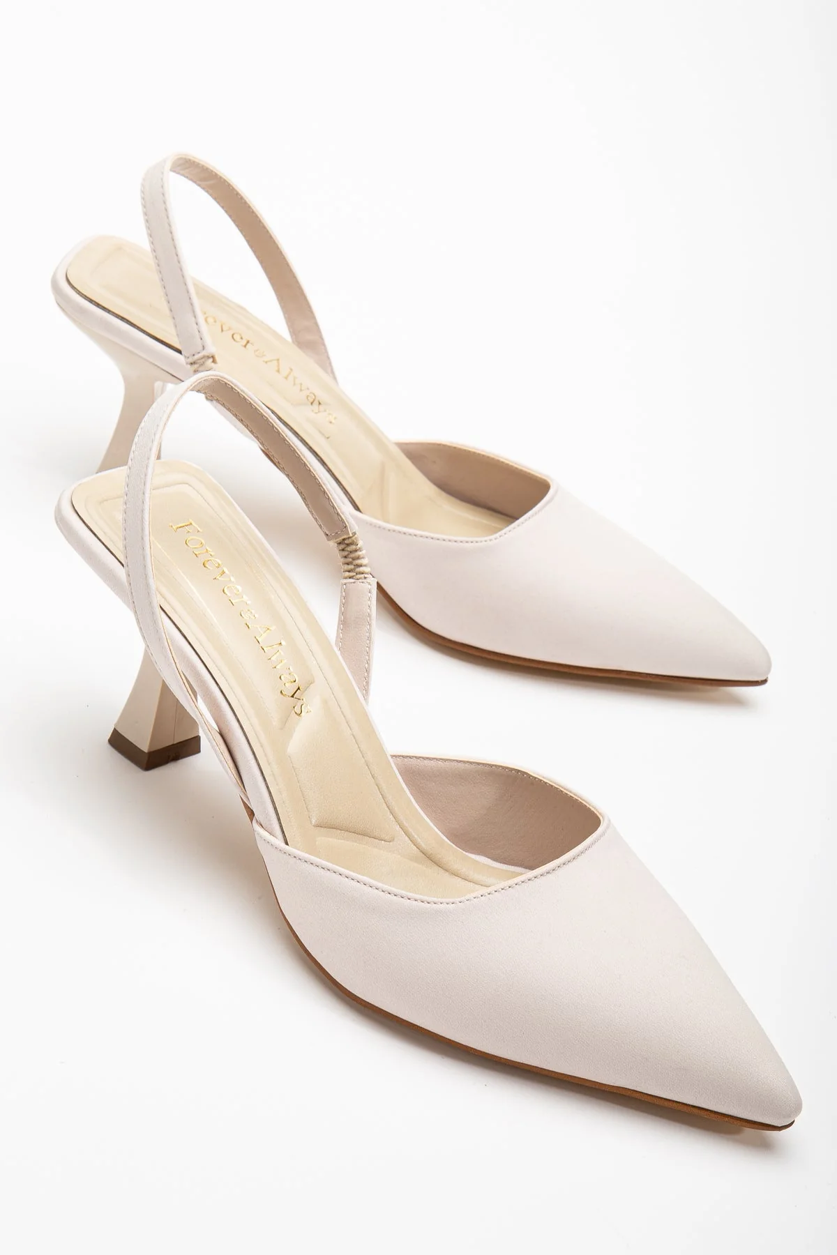 Rae - Beige Slingback Kitten Heels - Image 2