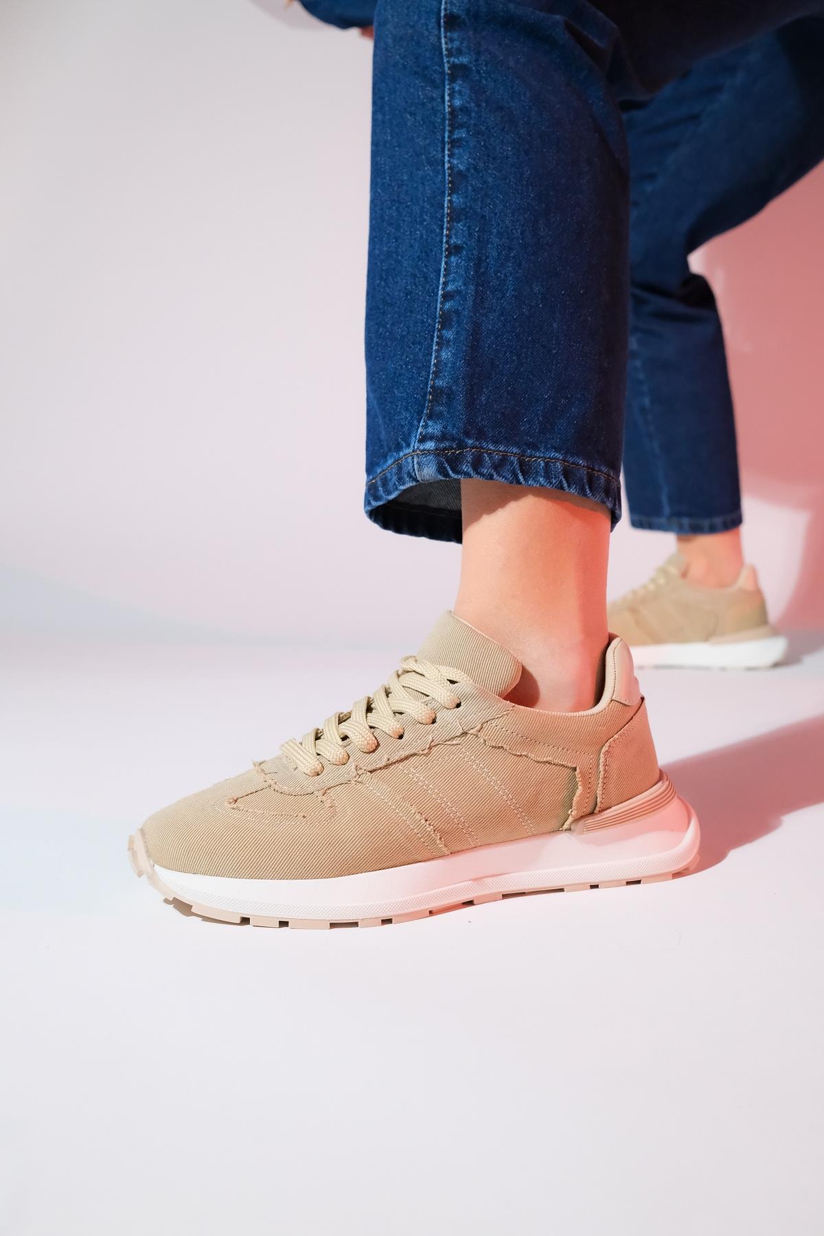 Rafael - Beige Denim Sport Sneaker (Women) - Image 4