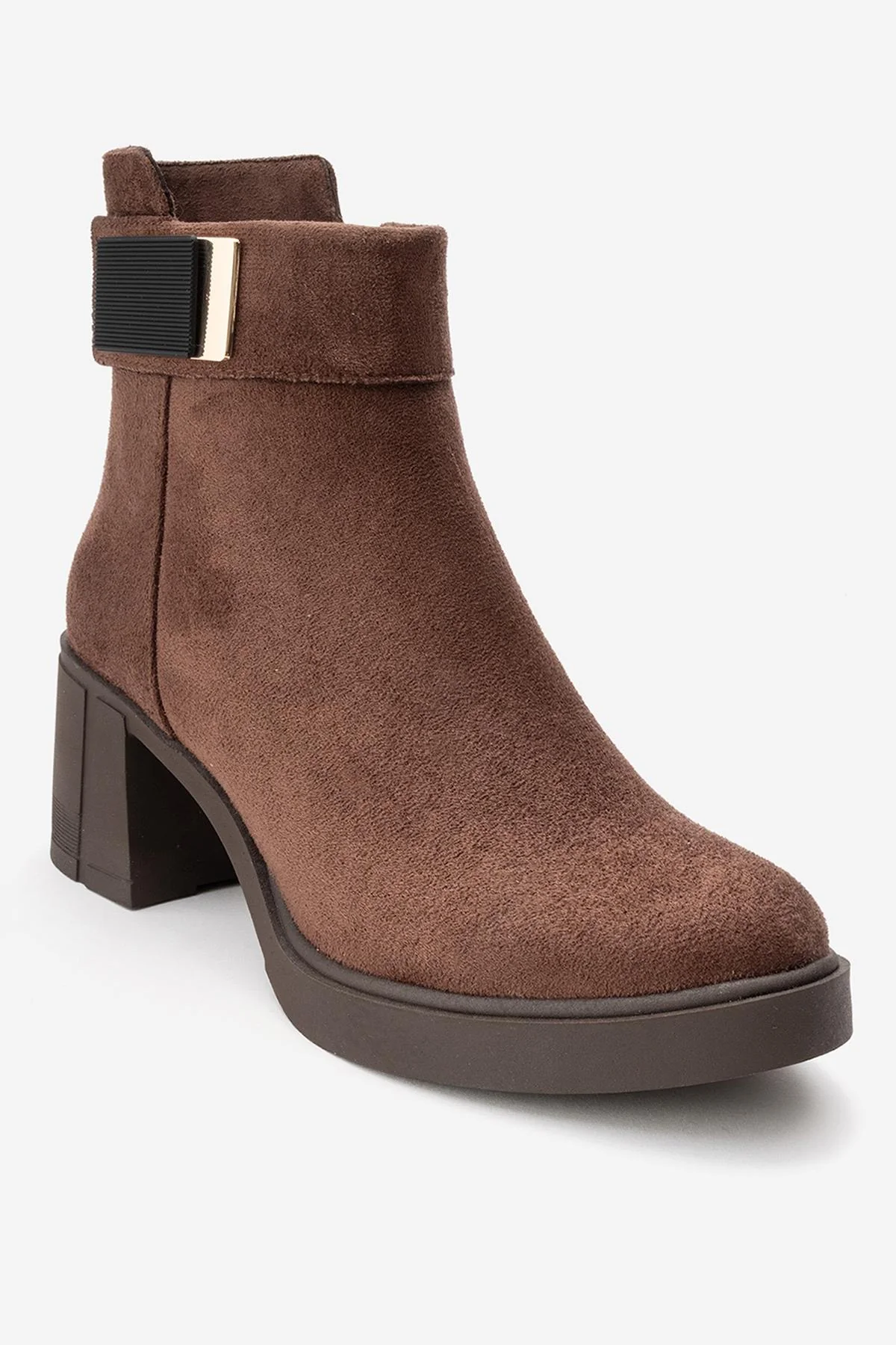 RASHE - Brown Suede Block Heel Boot (Women) - Image 3