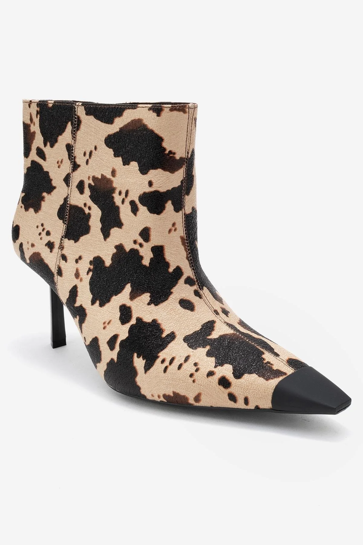 Rassel - Beige Printed Pointed Toe Slim Heel Boot (Women) - Image 3