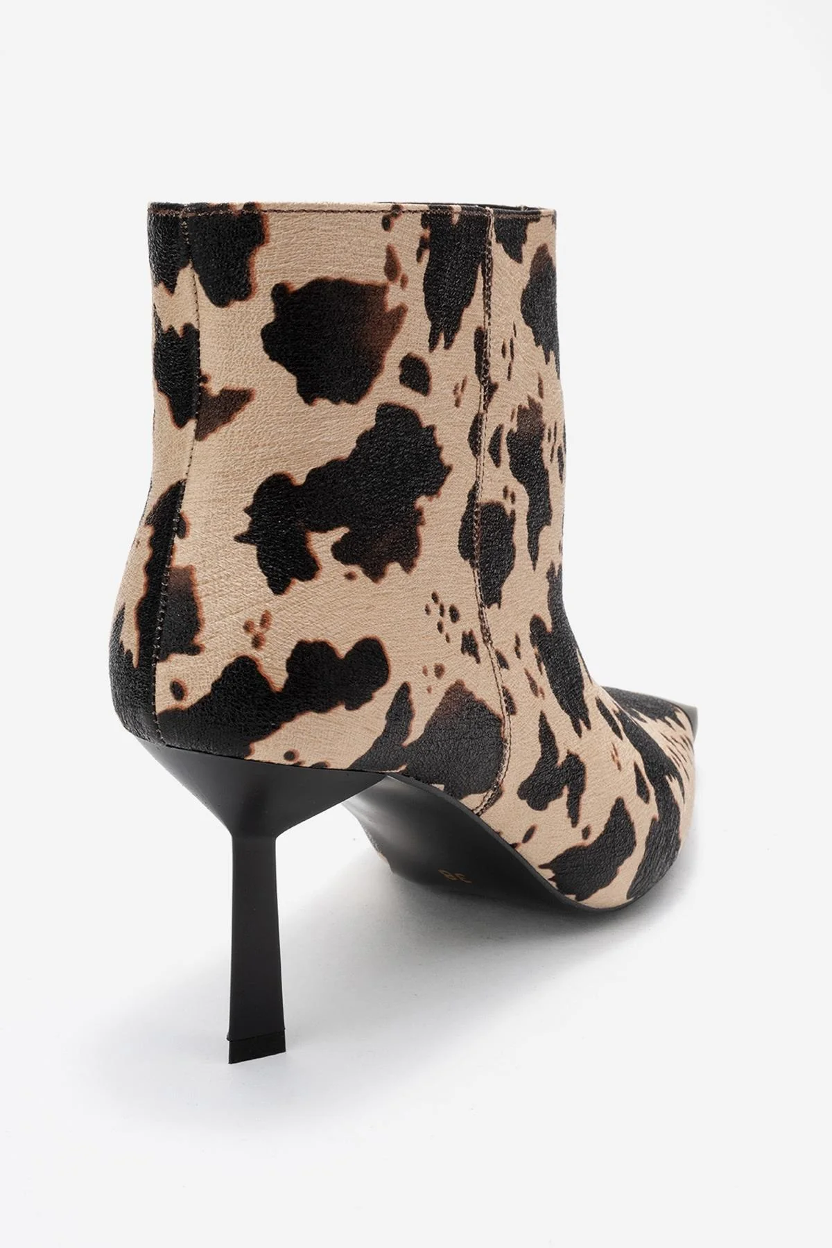 Rassel - Beige Printed Pointed Toe Slim Heel Boot (Women) - Image 5