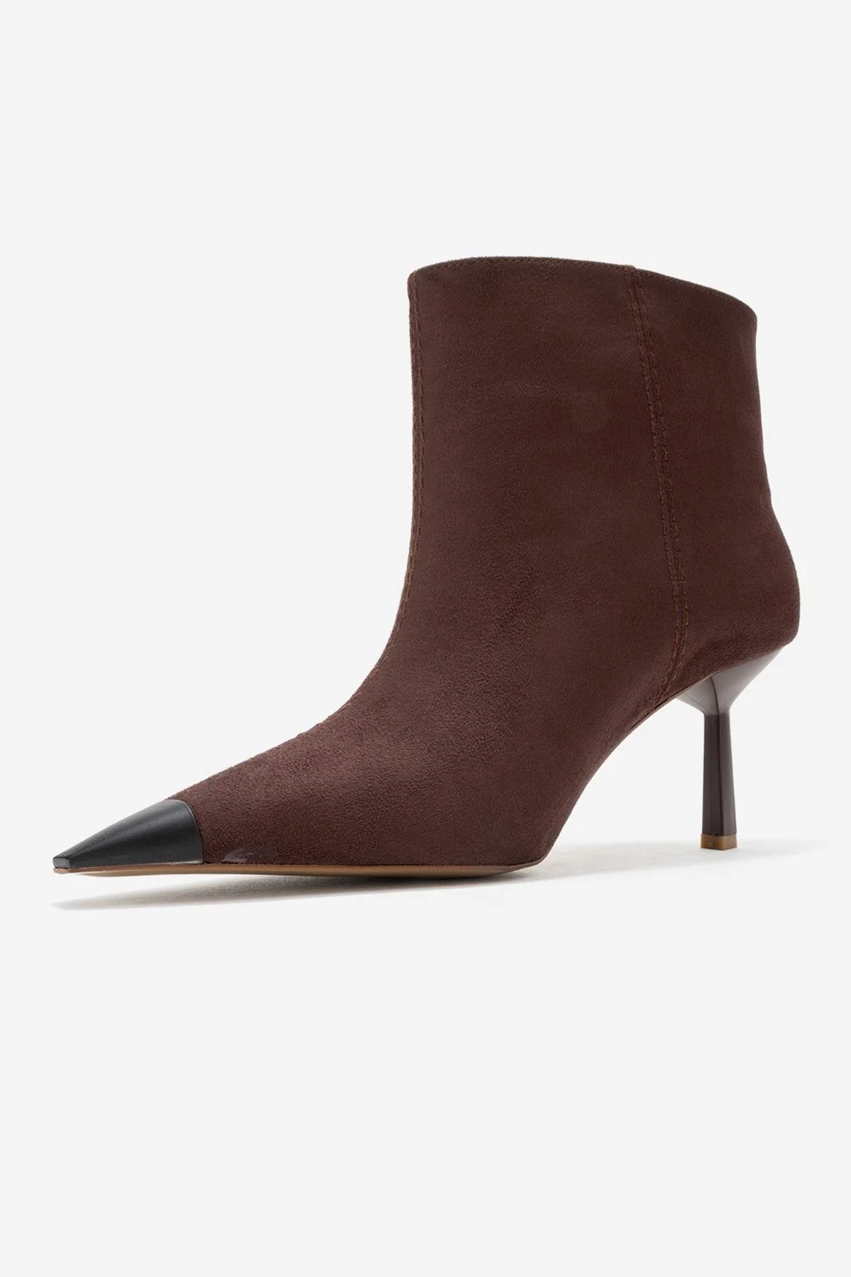 Rassel - Brown Suede Matte Toe Slim Heel Boot (Women) - Image 4