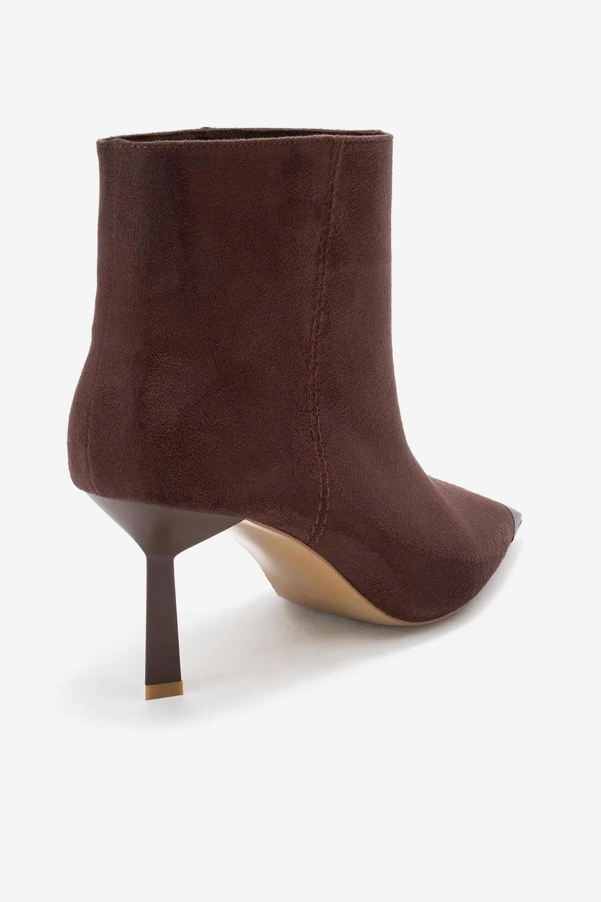Rassel - Brown Suede Matte Toe Slim Heel Boot (Women) - Image 5
