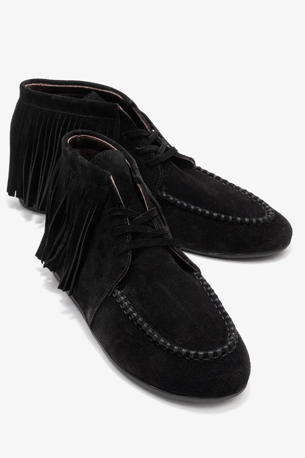 Raux - Black Suede Genuine Leather Ankle Boot (Women)
