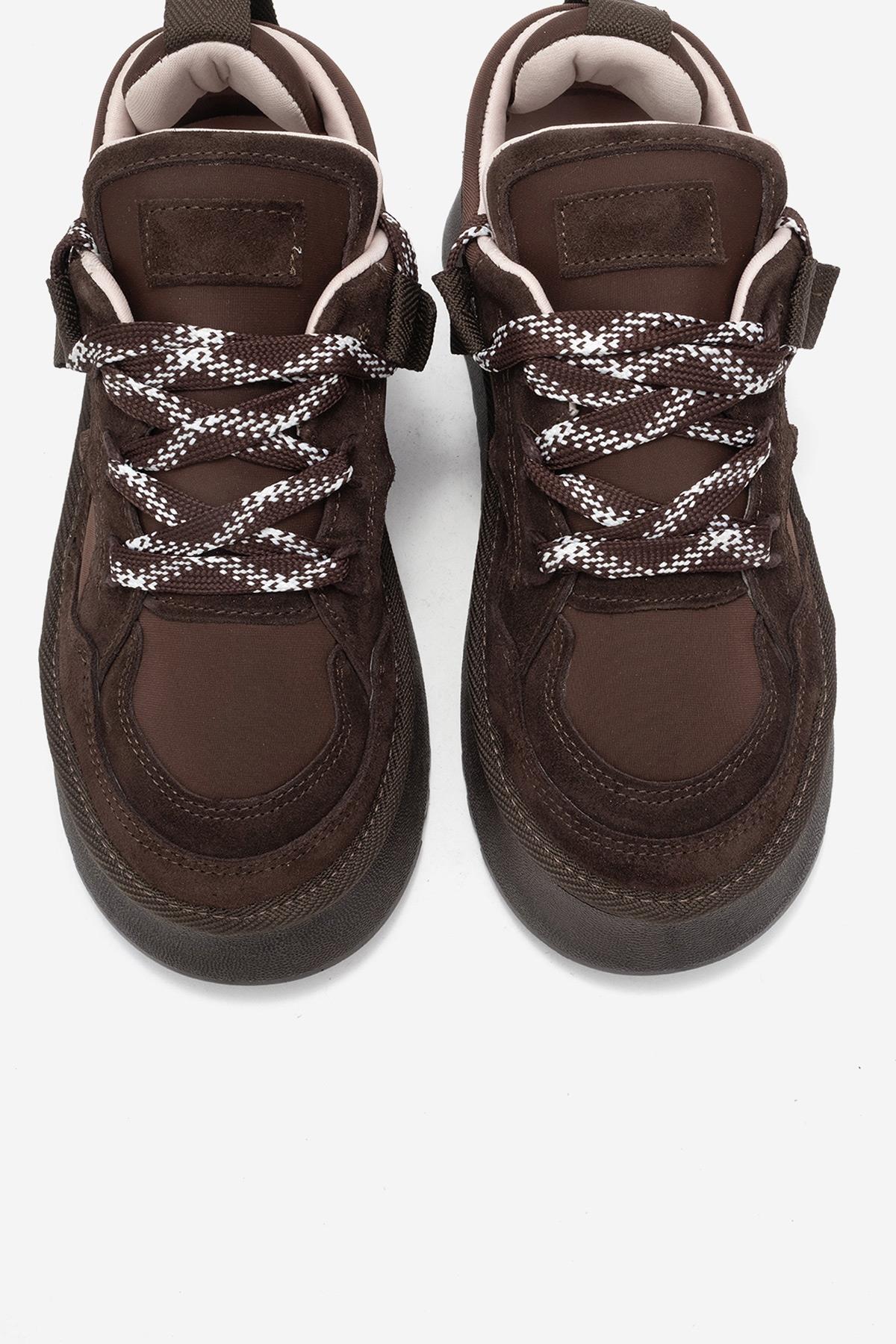 Riven - Brown Genuine Leather Platform Sneaker (Women) - Image 2