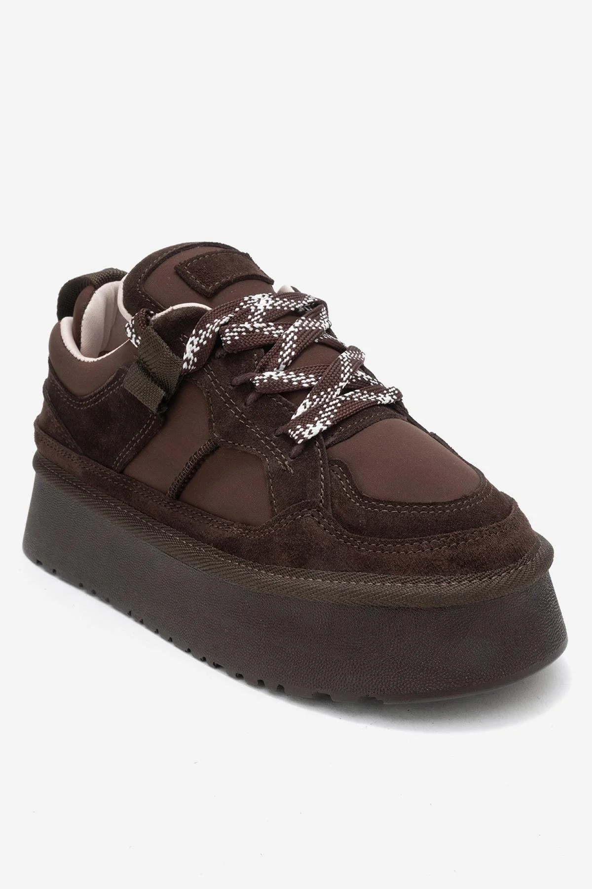 Riven - Brown Genuine Leather Platform Sneaker (Women) - Image 3