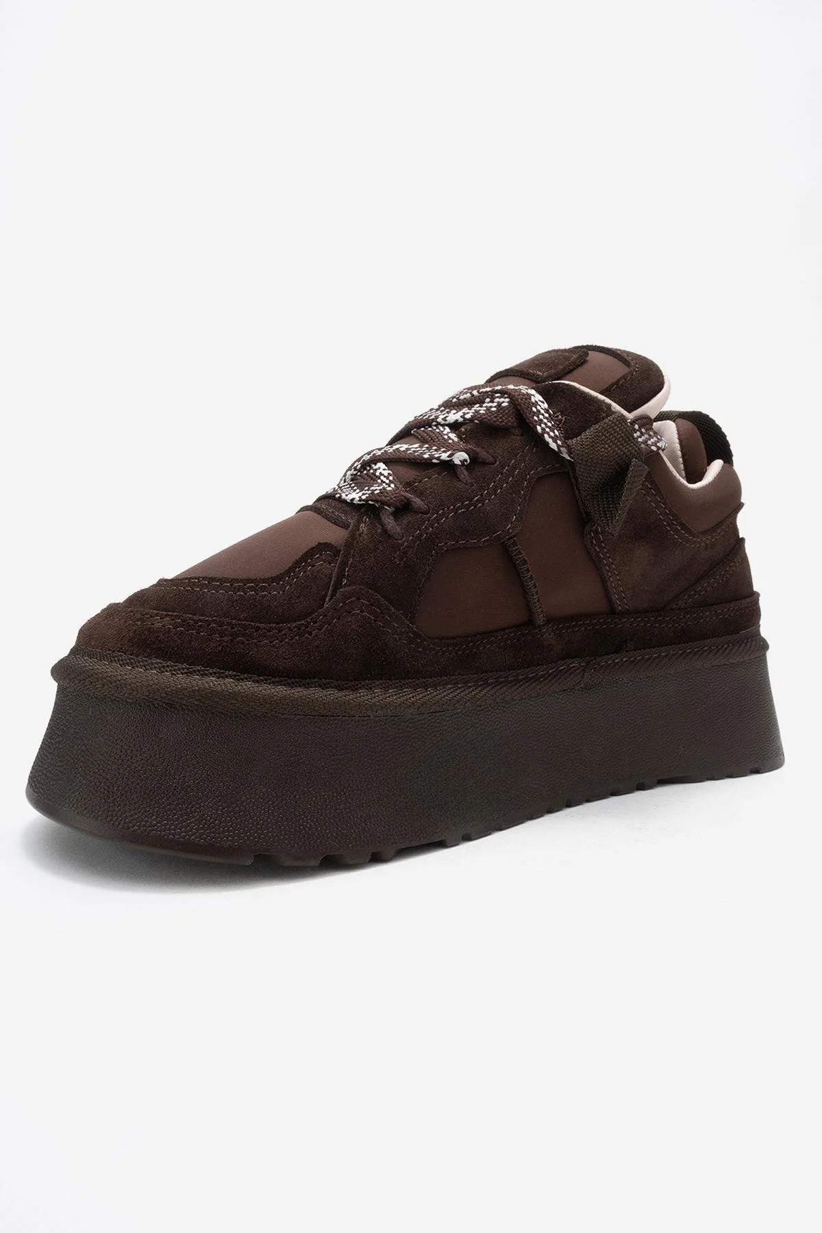 Riven - Brown Genuine Leather Platform Sneaker (Women) - Image 4