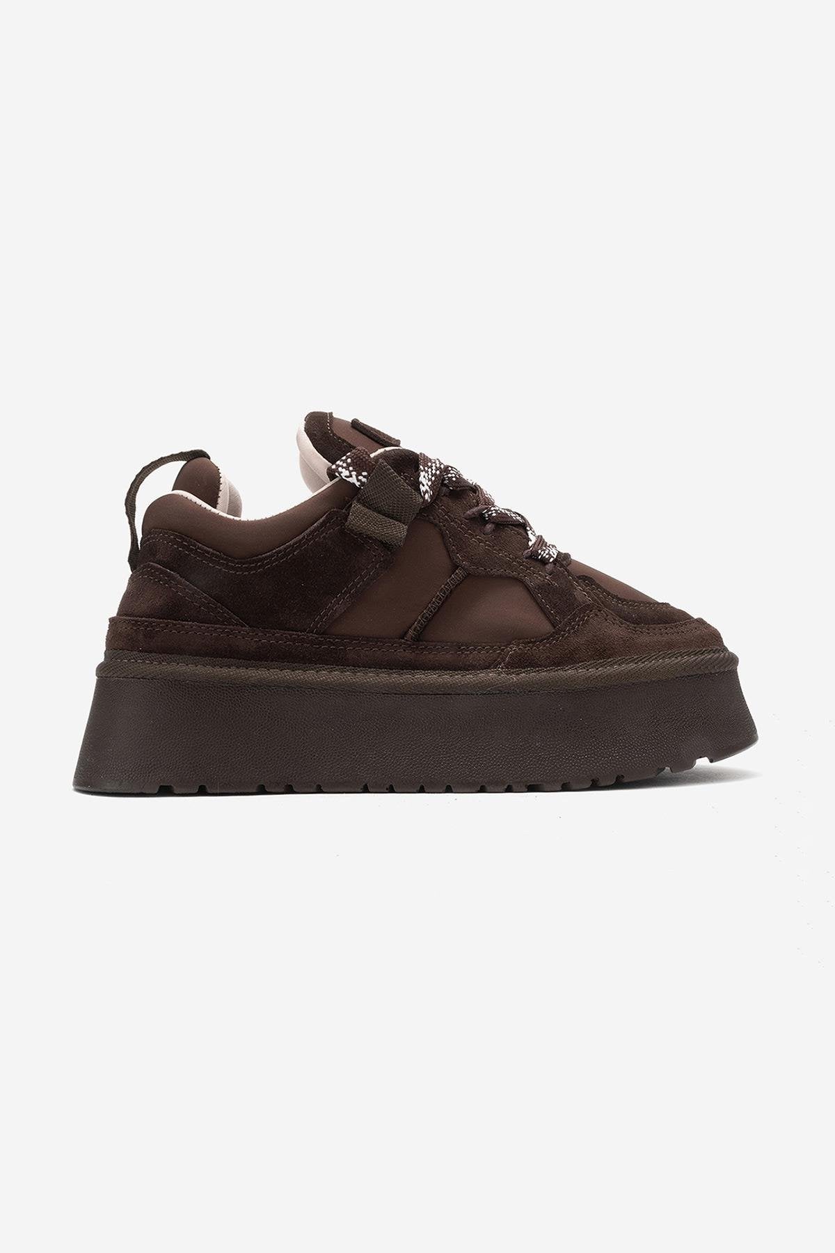Riven - Brown Genuine Leather Platform Sneaker (Women) - Image 6