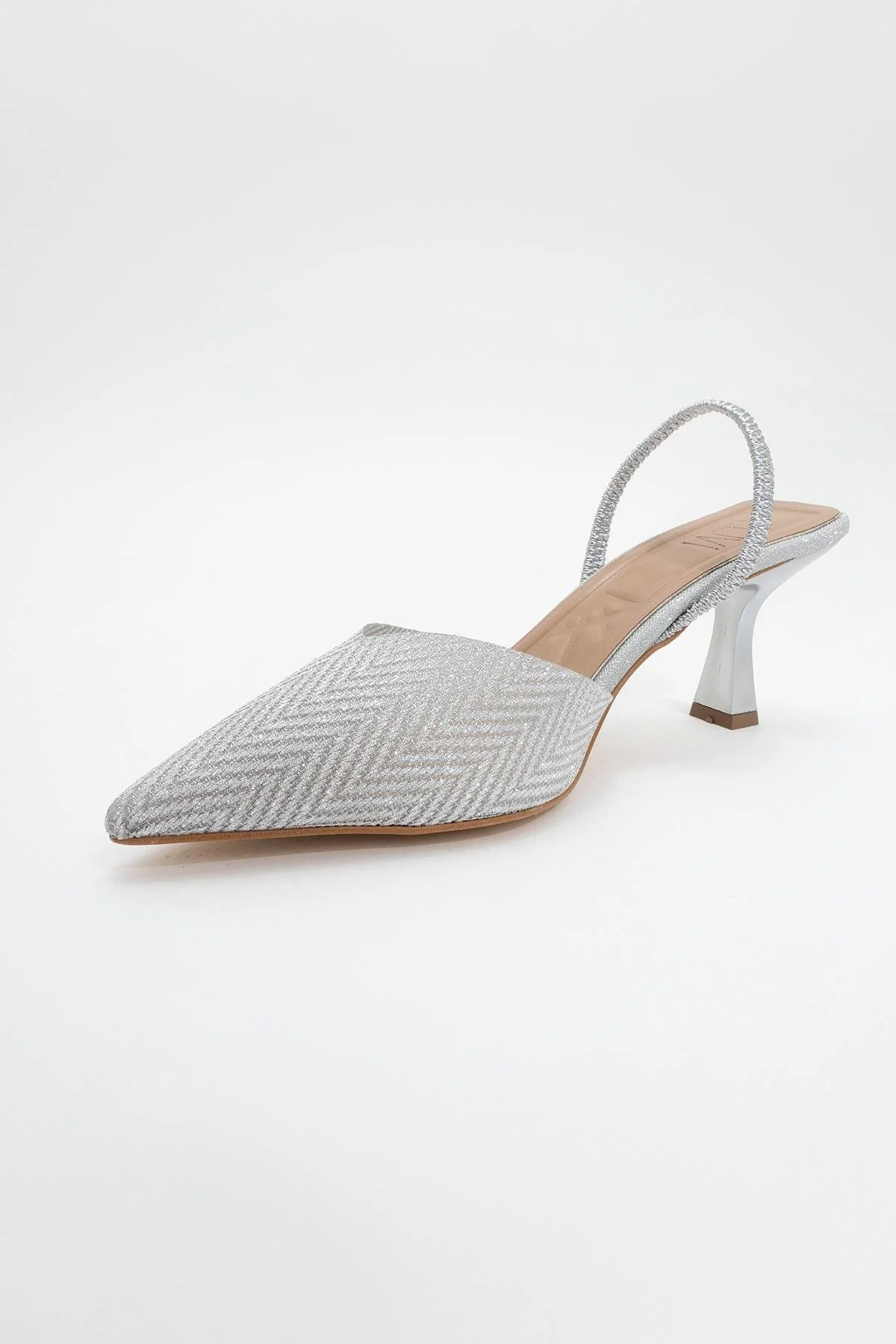Renos - Silver Glitter Pointed Toe Dress Pump (Women) - Image 4