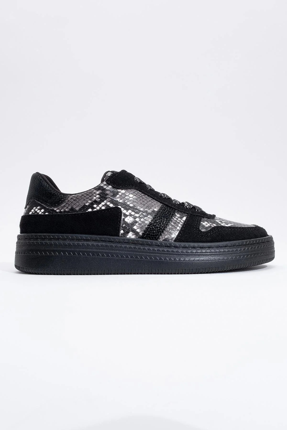 Rexie - Black Patterned Glitter Sneaker (Women) - Image 5