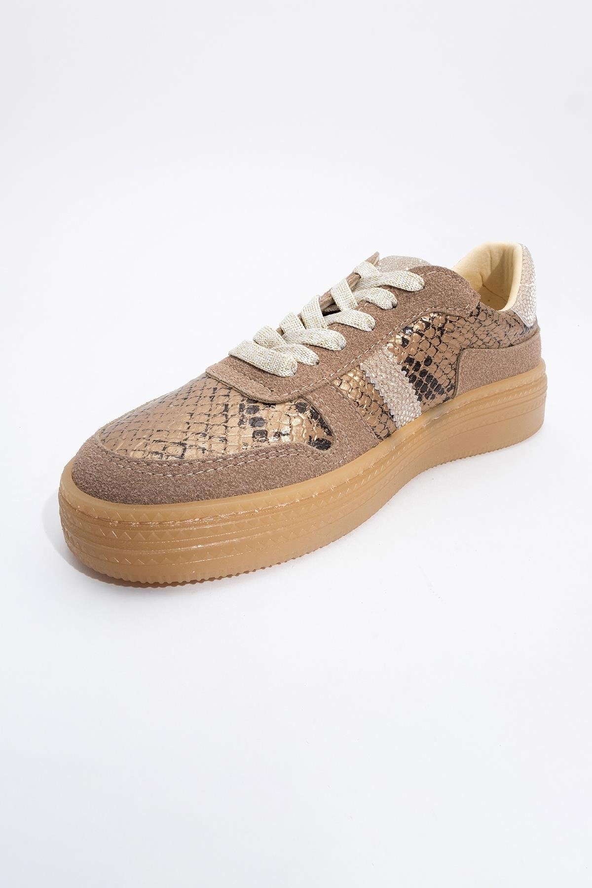 Rexie - Gold Patterned Glitter Sneaker (Women) - Image 3