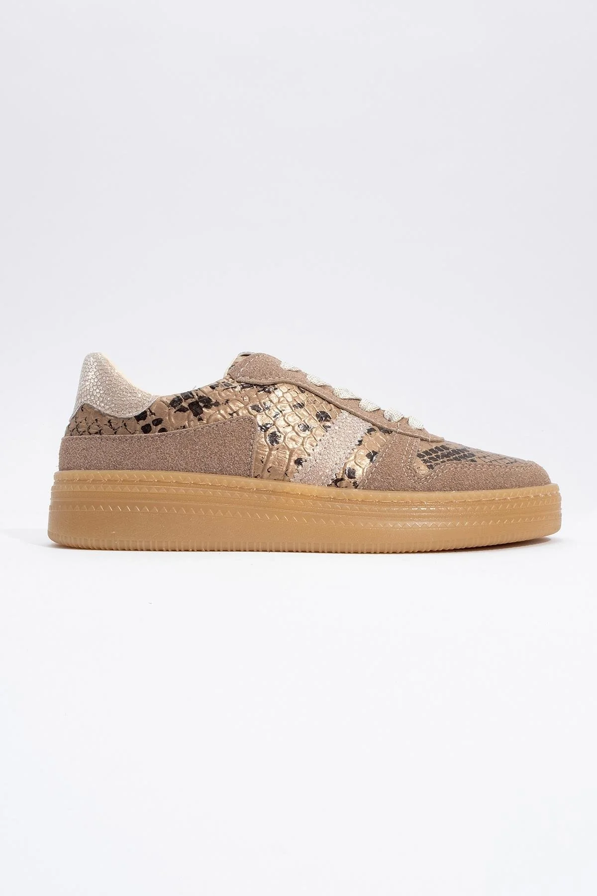 Rexie - Gold Patterned Glitter Sneaker (Women) - Image 5