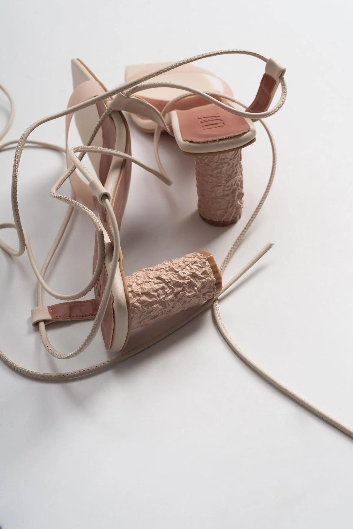 Rhea Beige Block Heel Sandal (Women) - Image 3