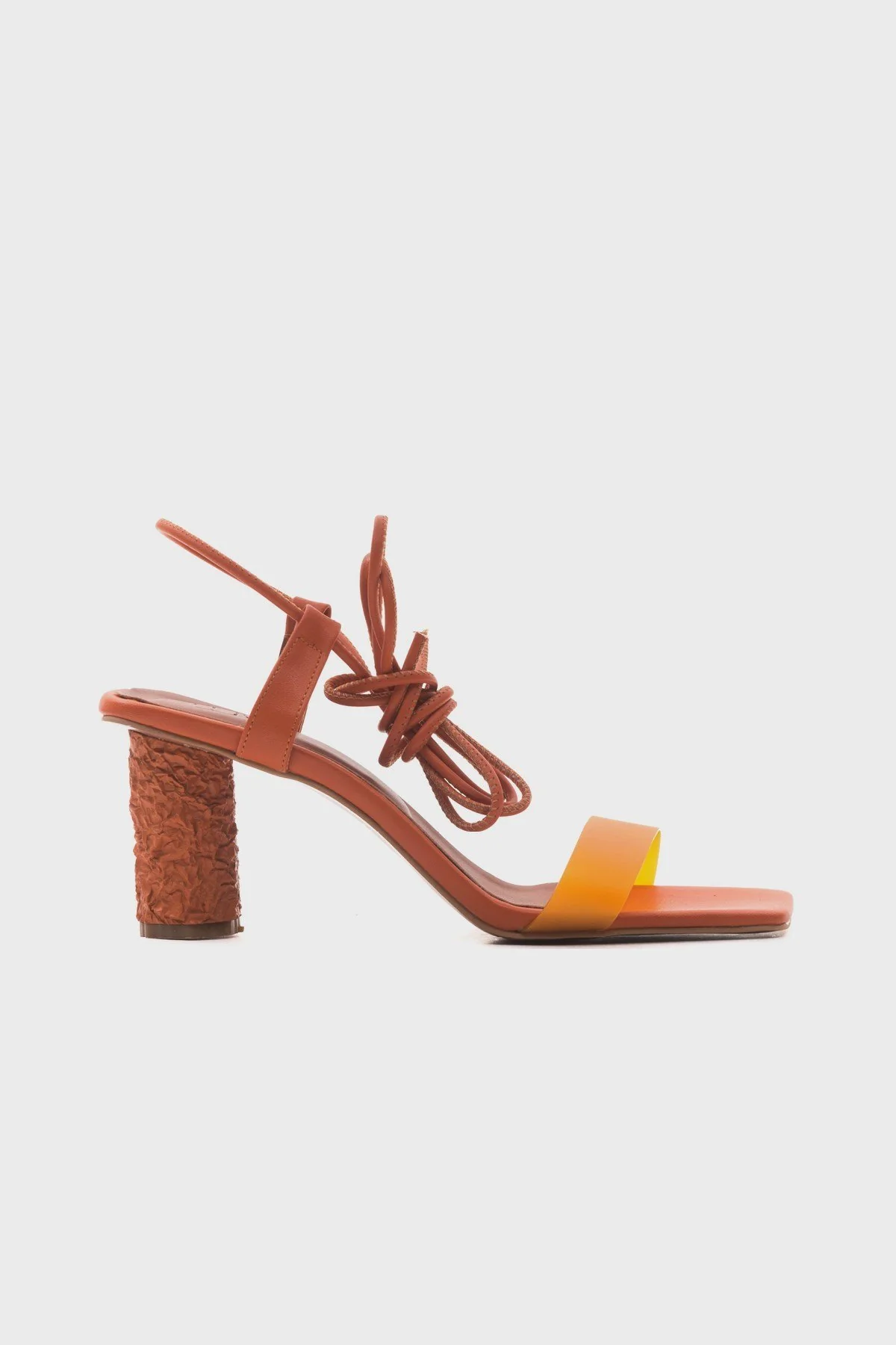 Rhea Orange Block Heel Sandal (Women) - Image 5