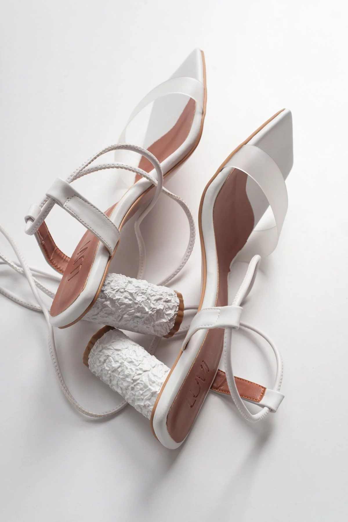 Rhea White Block Heel Sandal (Women) - Image 2