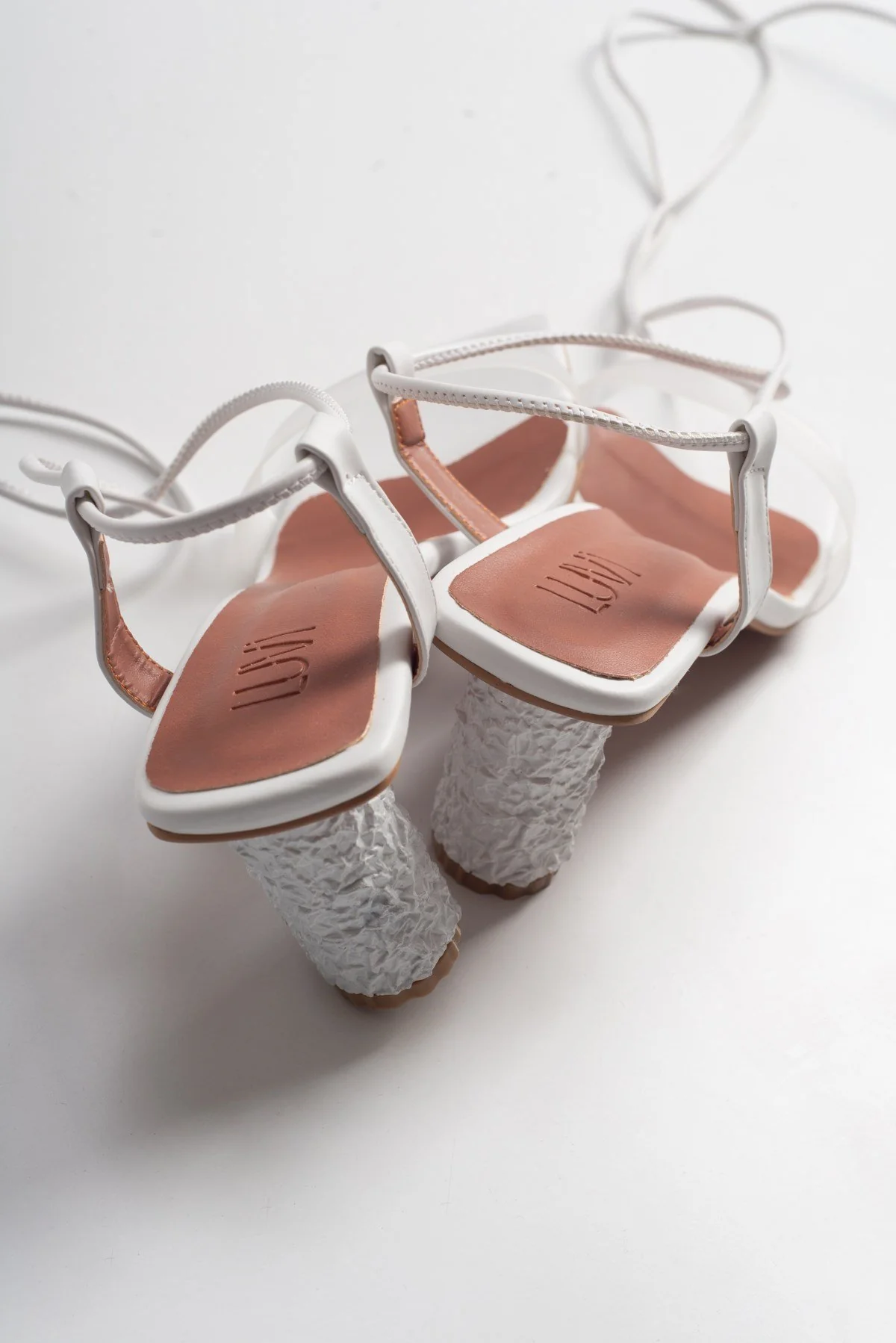 Rhea White Block Heel Sandal (Women) - Image 4