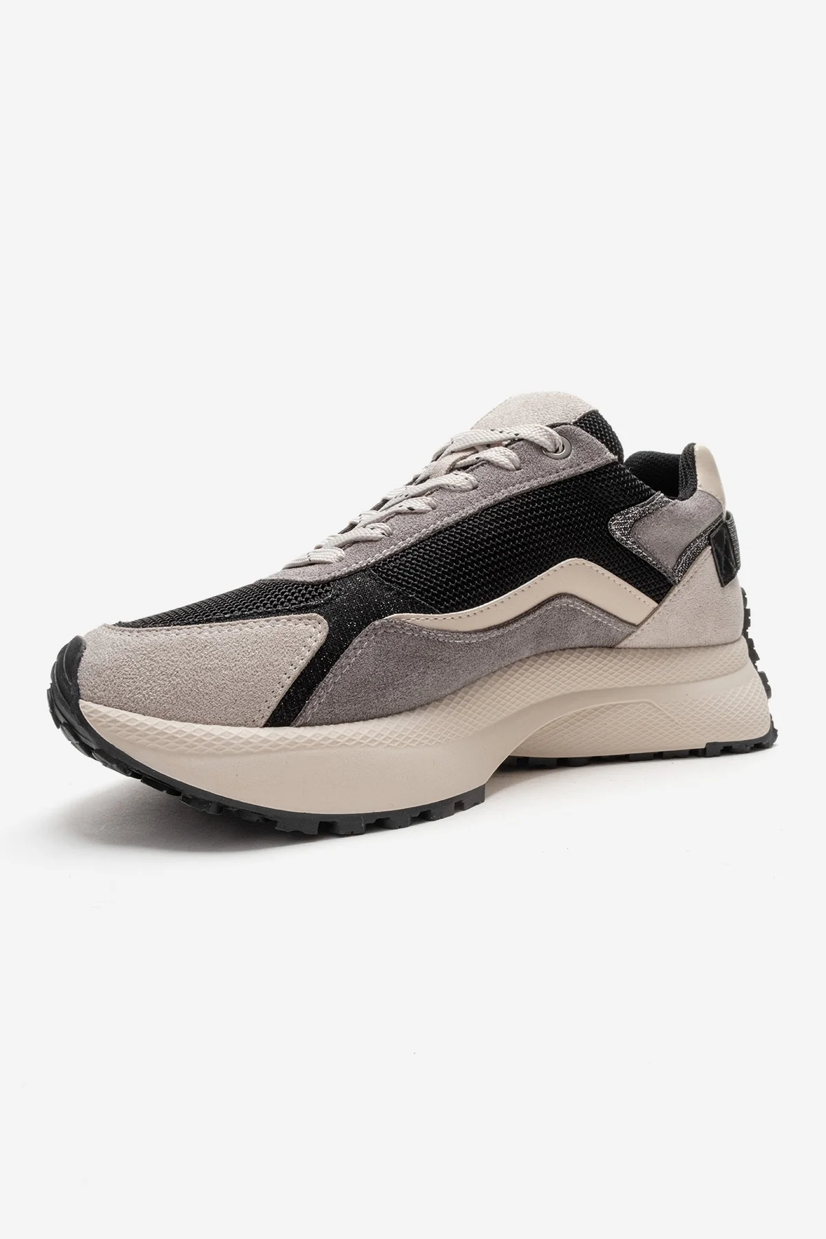 ROCCA - Black Zip-Detail Genuine Leather Sneaker (Women) - Image 6