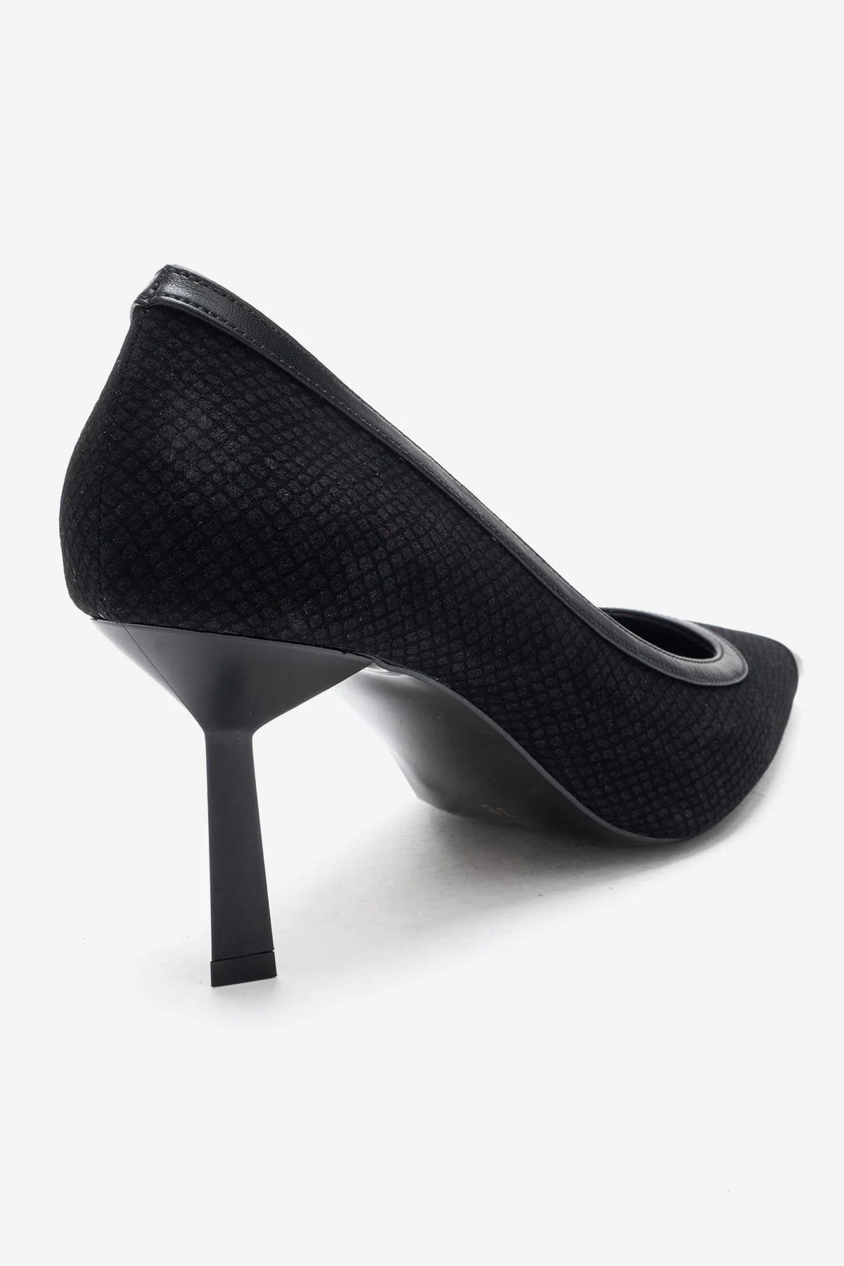 RONA - Black Patterned Pointed Stiletto Pump (Women) - Image 5