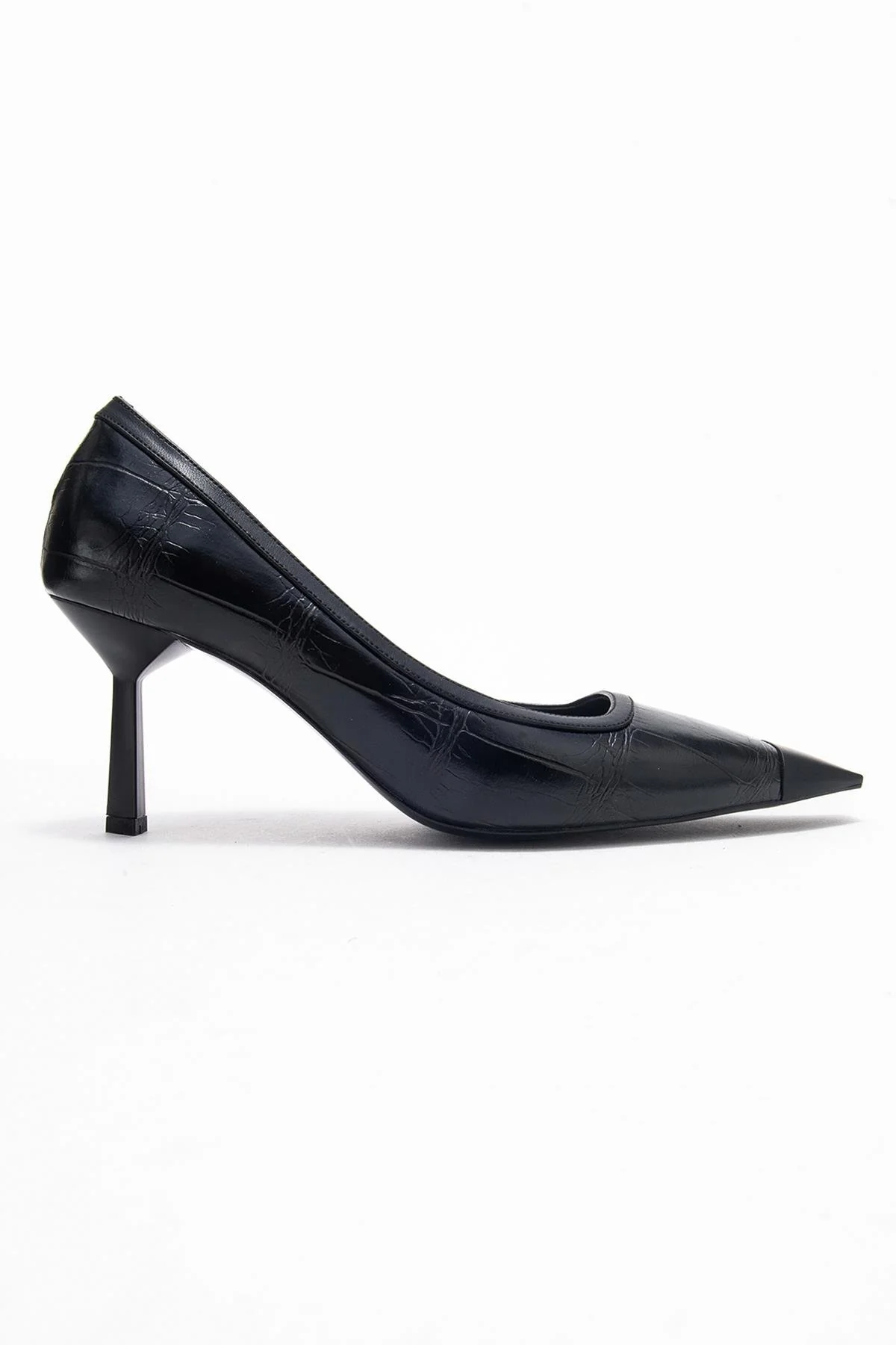 Rona - Black Printed Pointed Toe Stiletto Pump (Women) - Image 6
