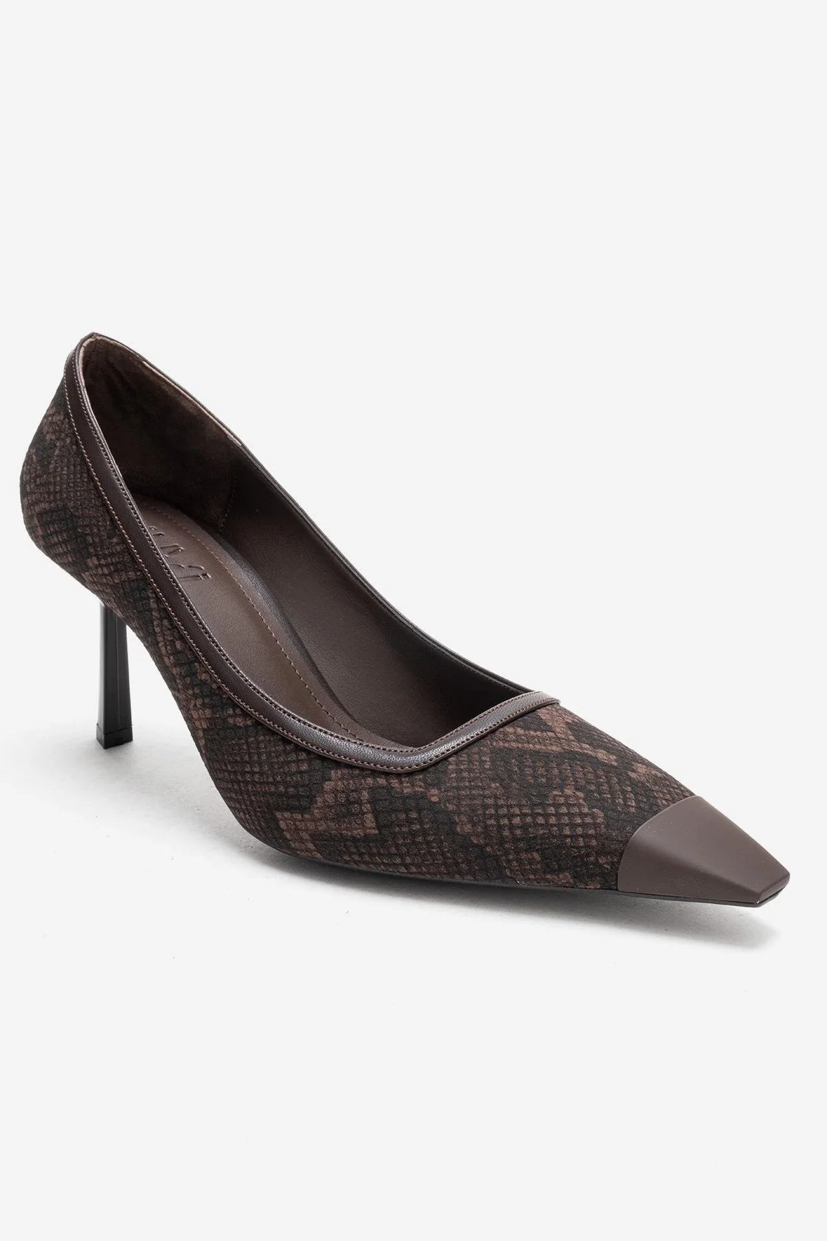 RONA - Brown Patterned Pointed Toe Stiletto Pump (Women) - Image 3