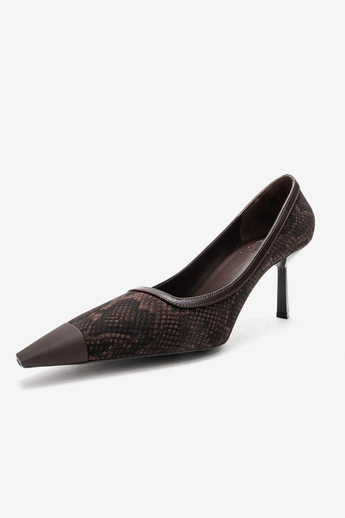 RONA - Brown Patterned Pointed Toe Stiletto Pump (Women) - Image 4