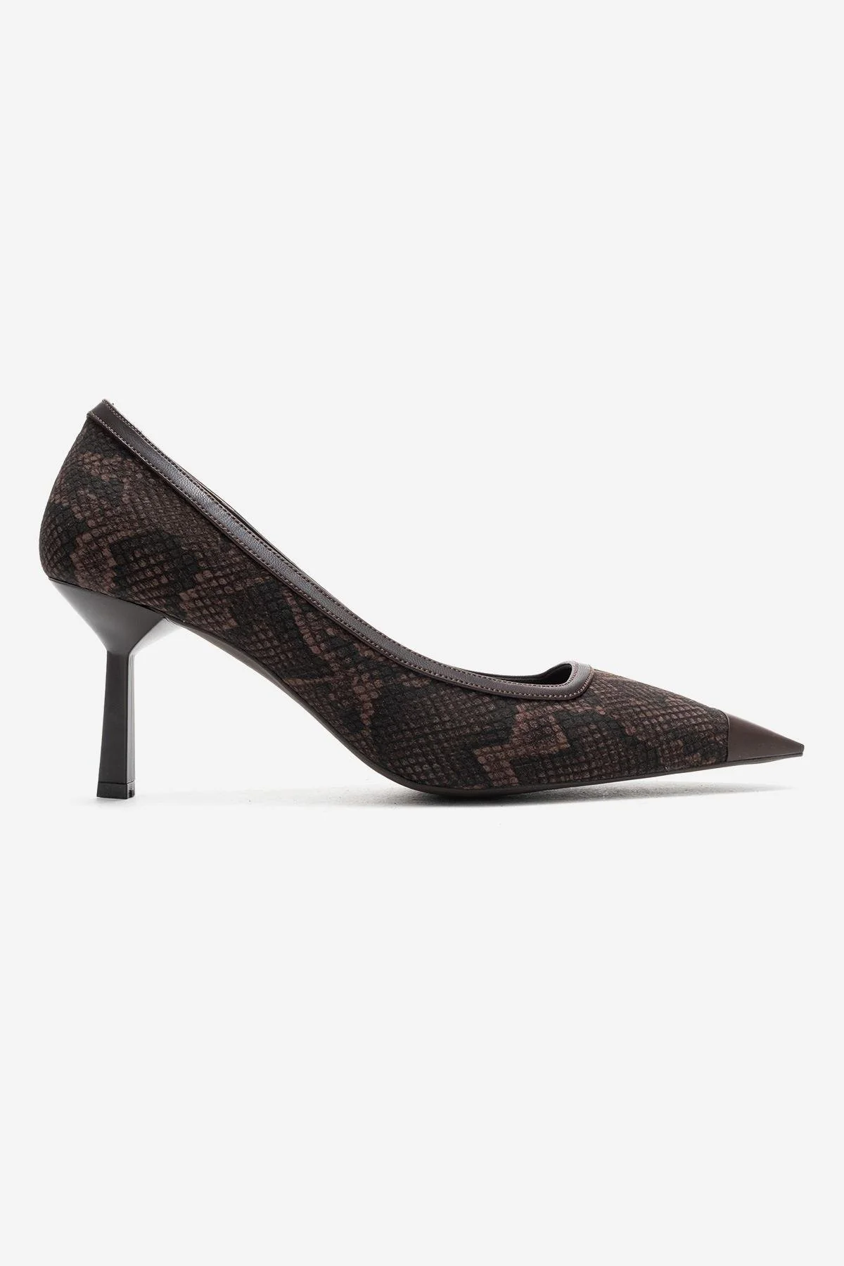 RONA - Brown Patterned Pointed Toe Stiletto Pump (Women) - Image 6
