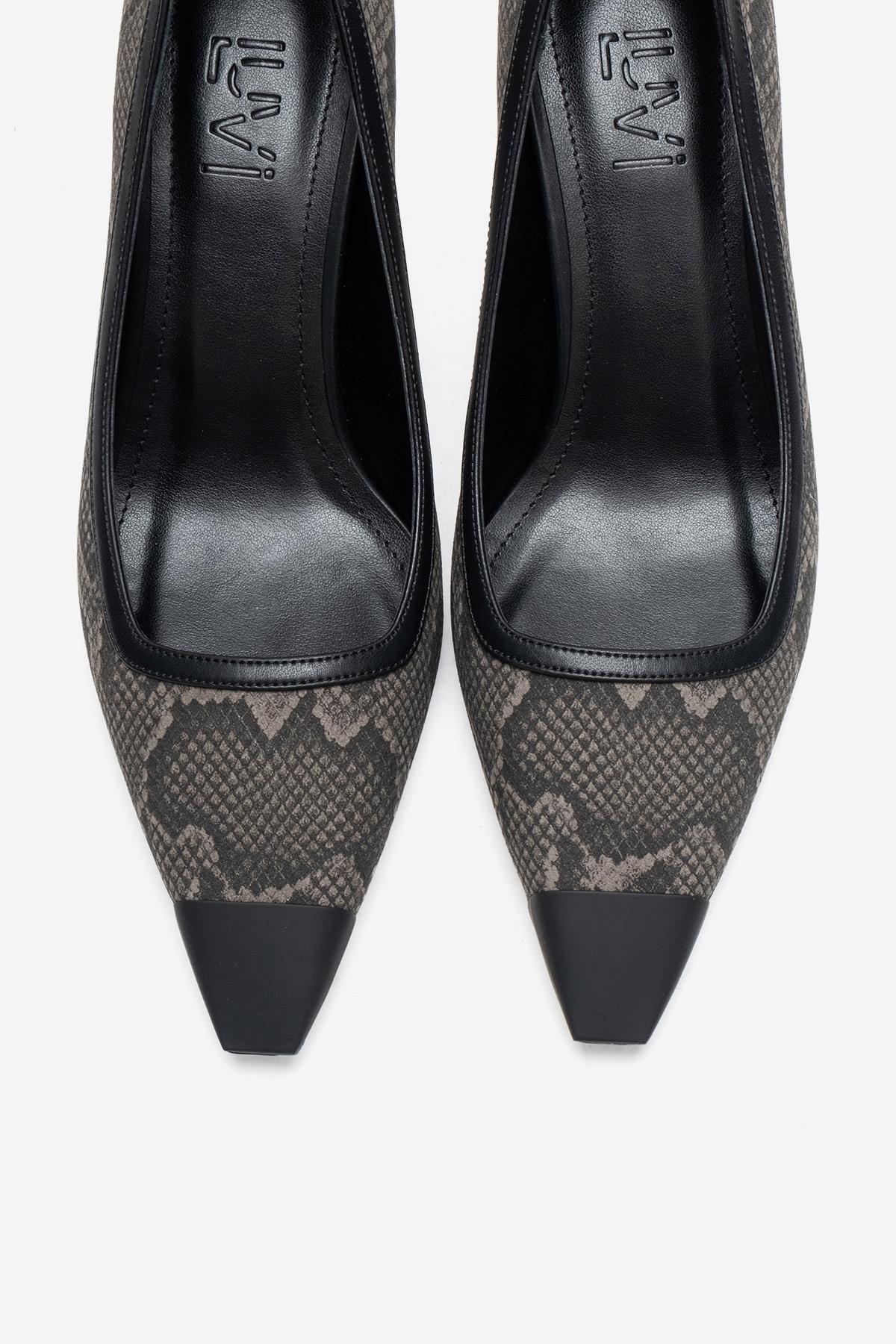 RONA - Gray Patterned Pointed Toe Stiletto Pump (Women) - Image 2