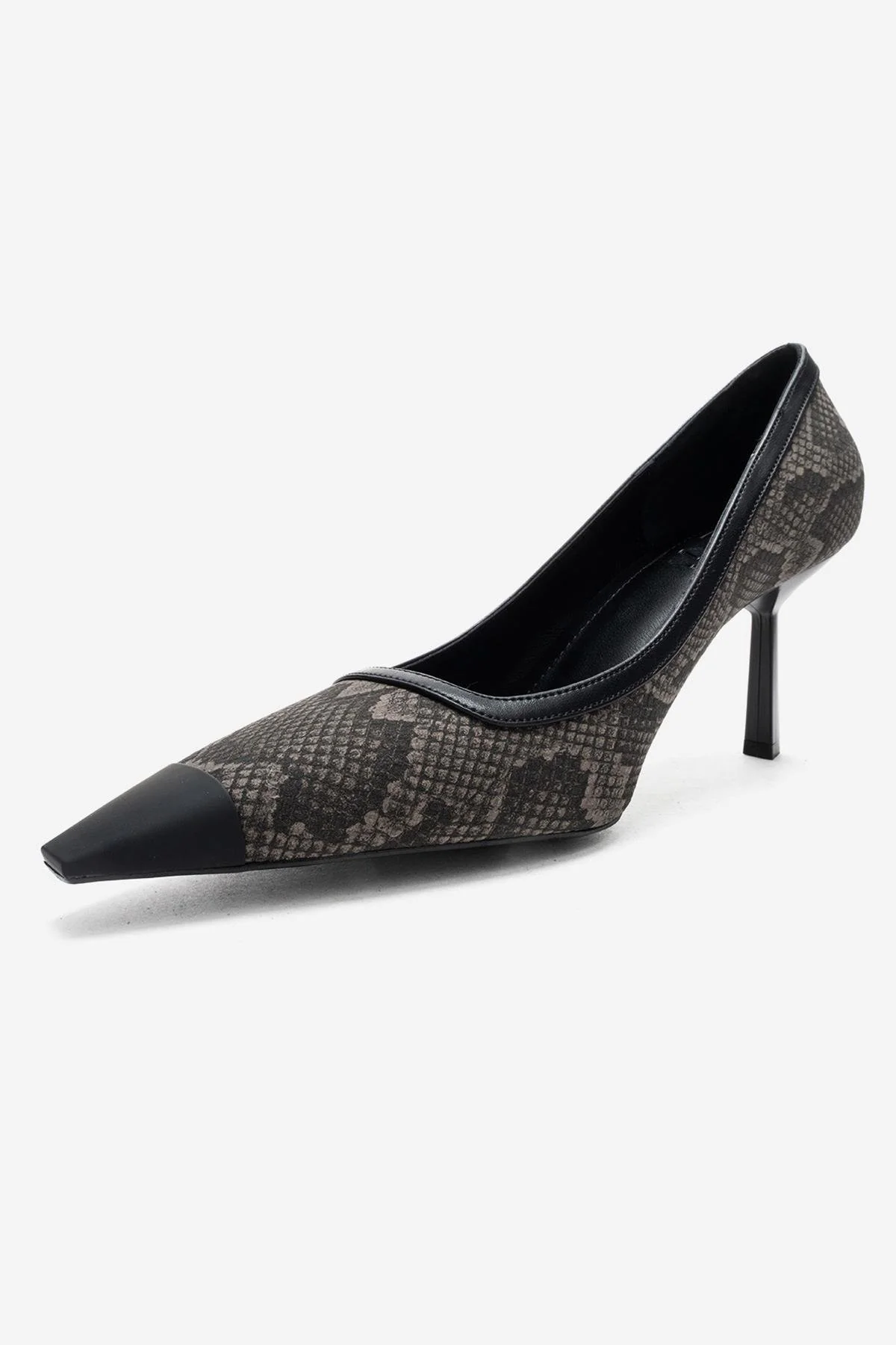 RONA - Gray Patterned Pointed Toe Stiletto Pump (Women) - Image 4