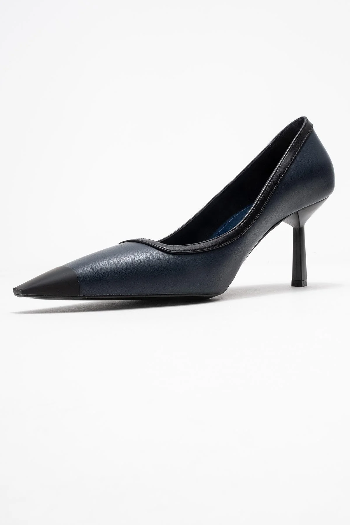 Rona - Navy Matte Toe Heeled Shoe (Women) - Image 4