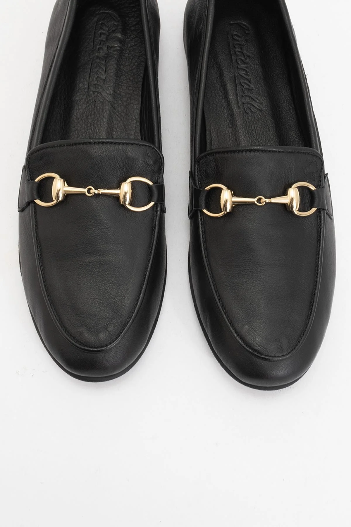 Rory - Black Leather Bit Loafers - Image 2